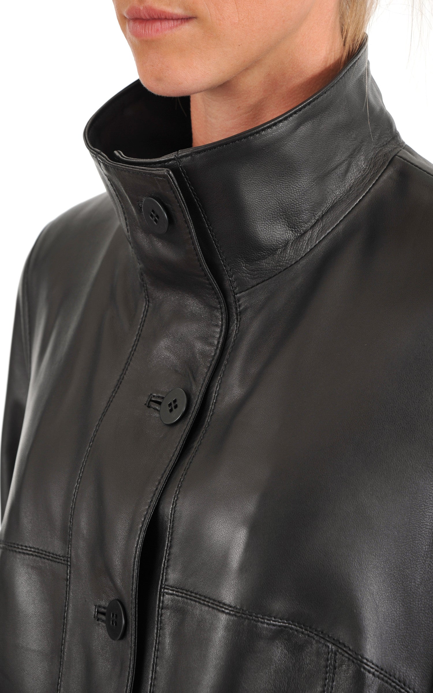 A "TRIANA" Noir La Canadienne 3/4 Femme details photo 5