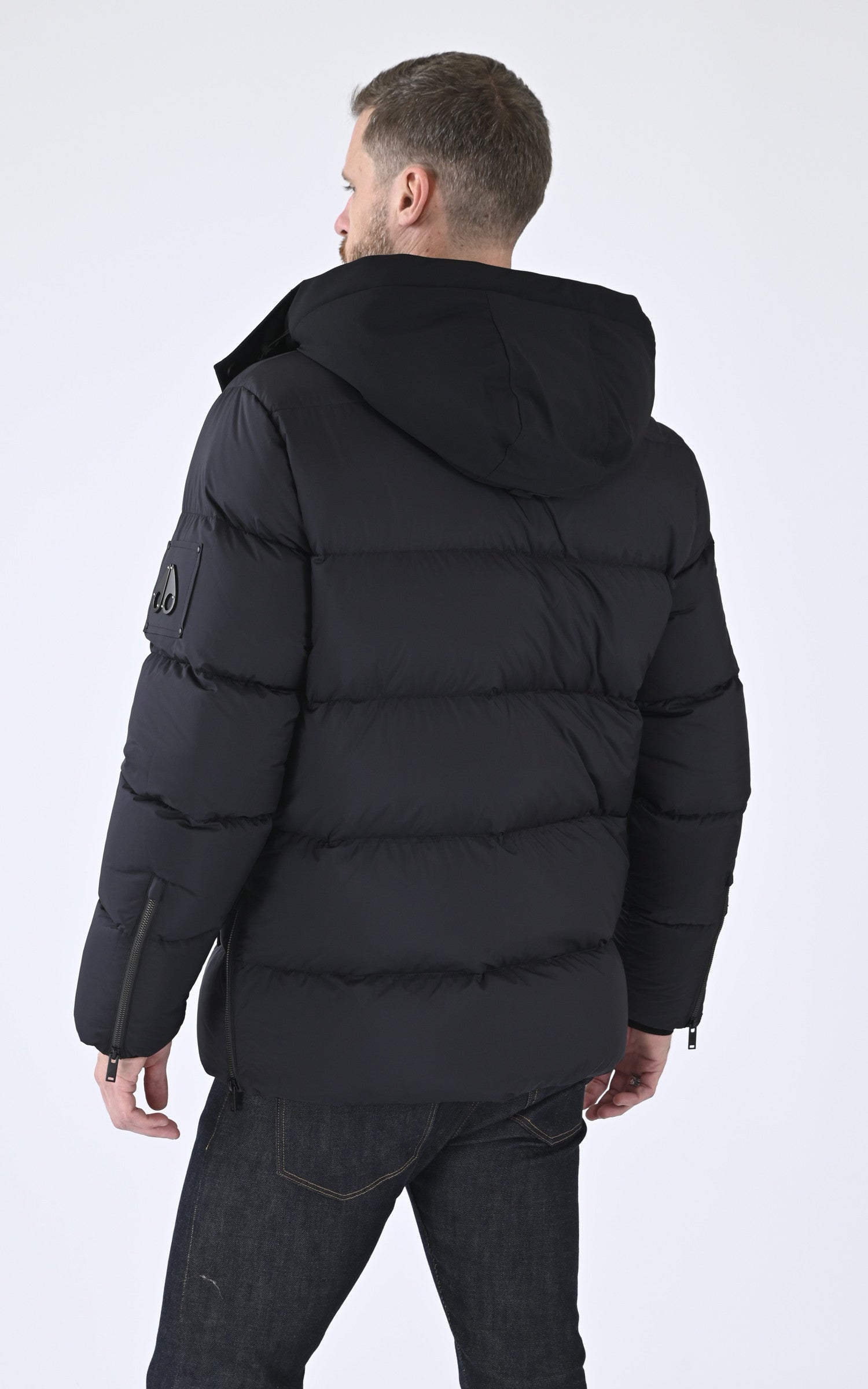 A "EVEREST 3Q M34MJ196" Noir Moose Knuckles Ves Doudoune Homme back photo