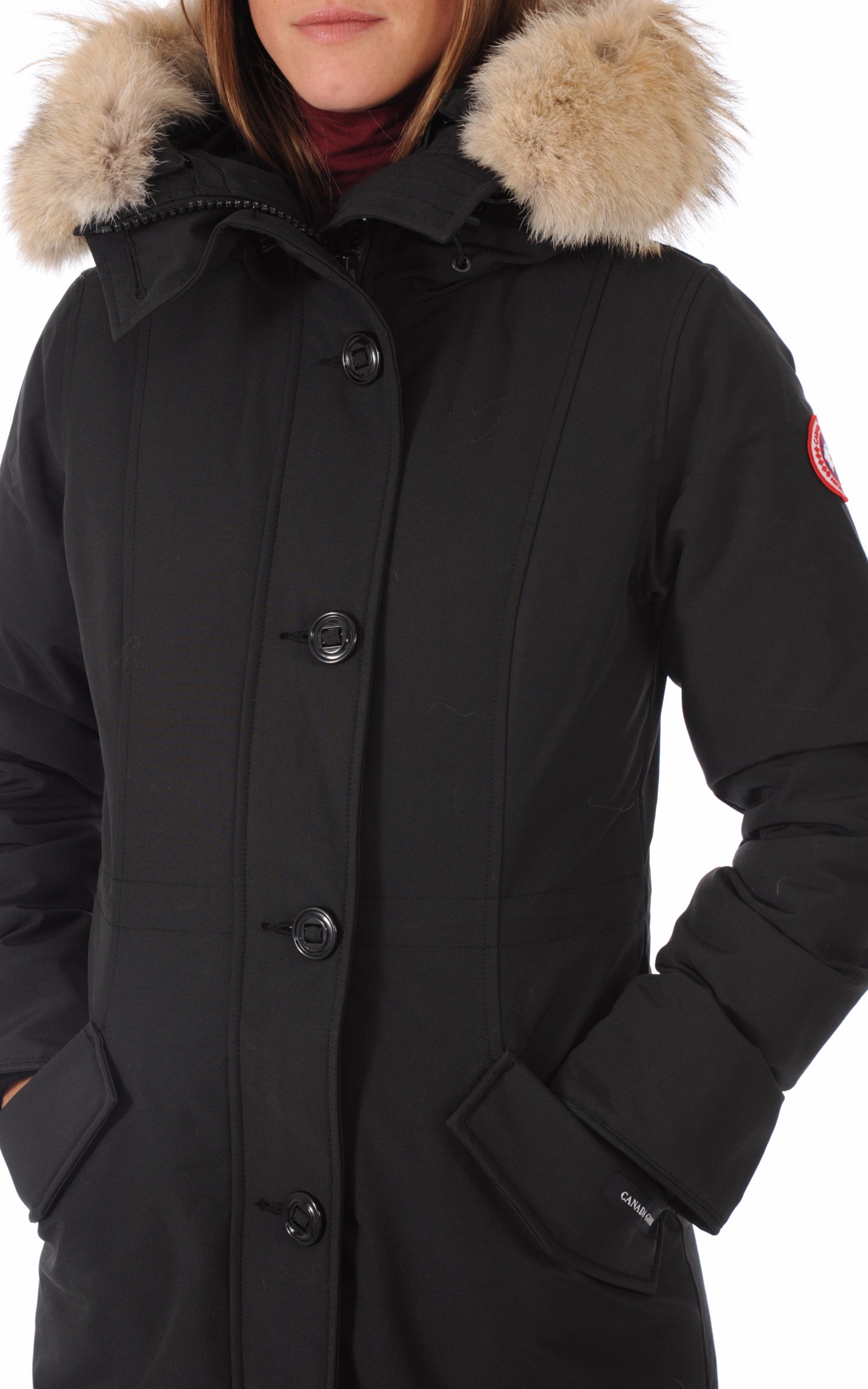 A "ROSSCLAIR 2580L" Noir Canada Goose 3/4 Doudoune Femme details photo