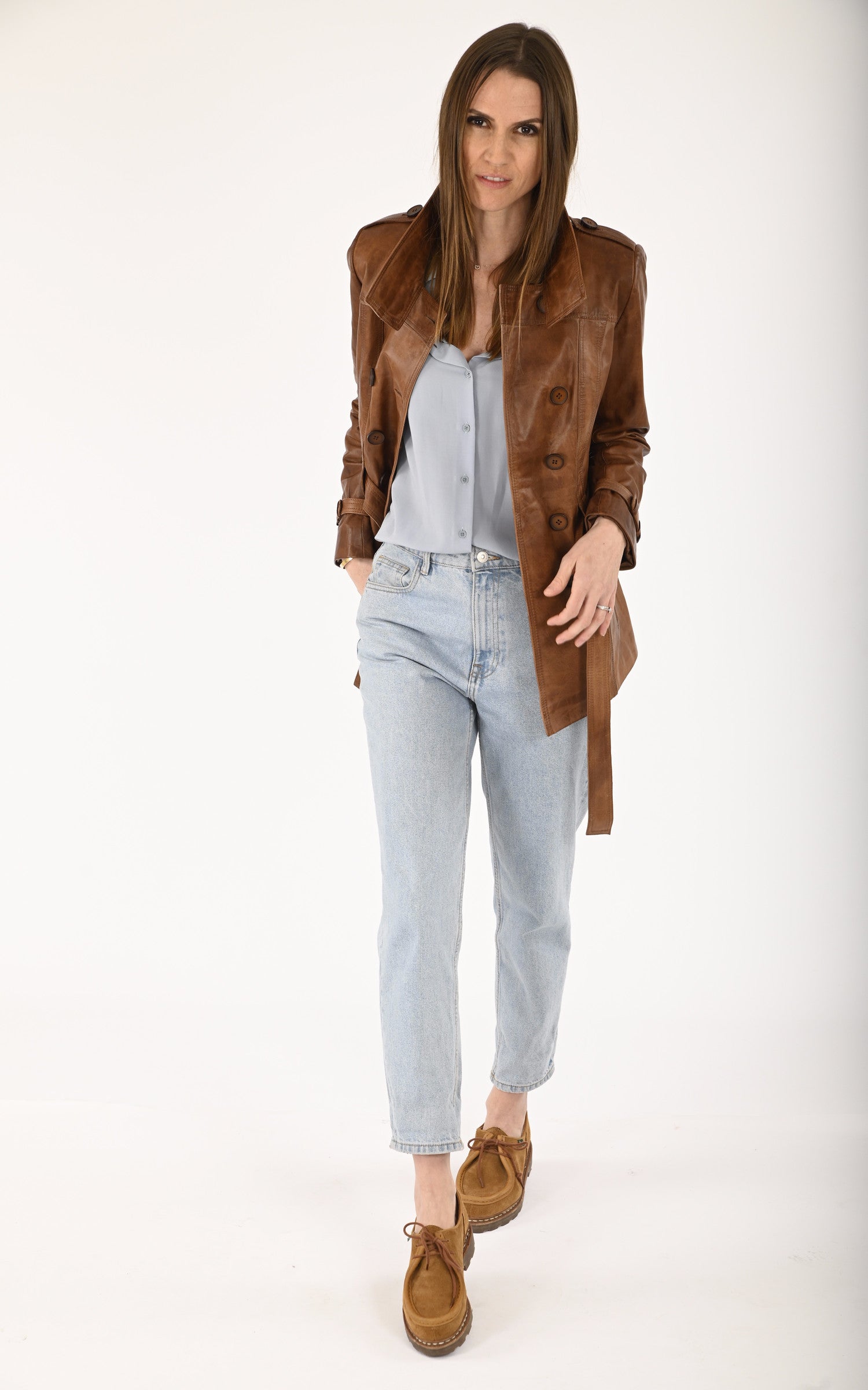 A "6213 CANA" Cognac La Canadienne Veste Femme closed photo