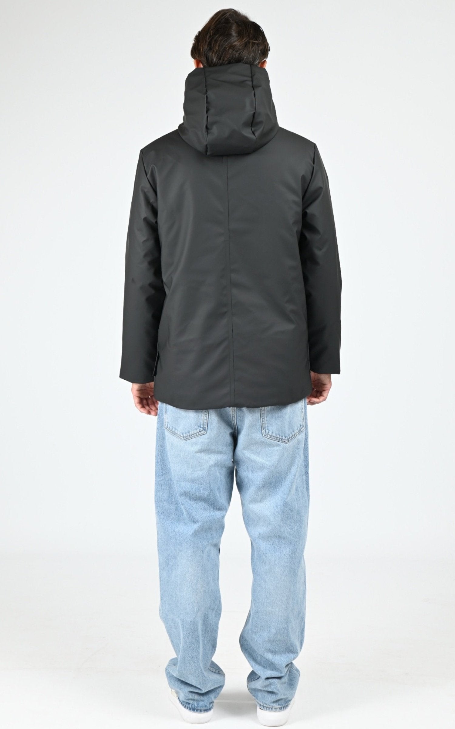 Parka Textile Mixte Rains, modèle 21450 nome parka w3t3 de couleur black 01