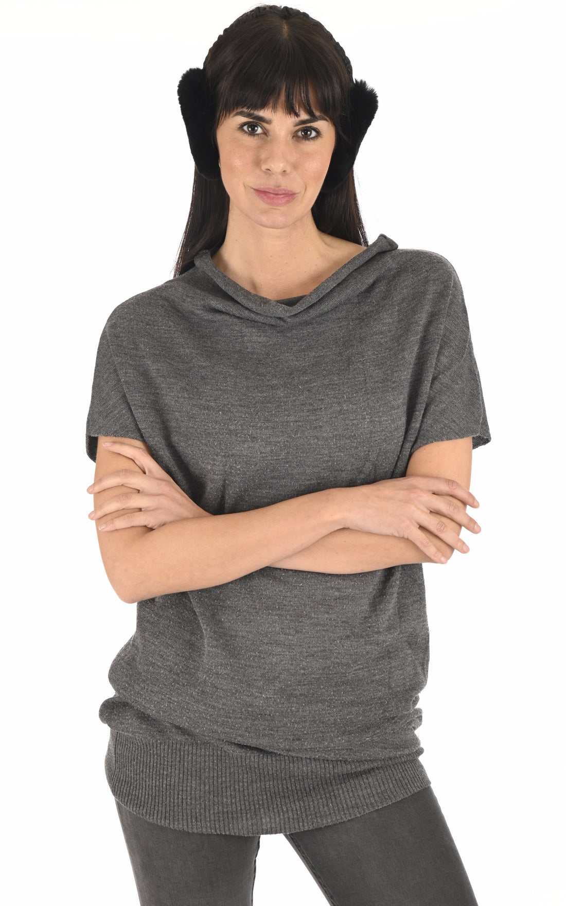 A "OS" Noir Tsanikidis Oreillettes Femme opened photo