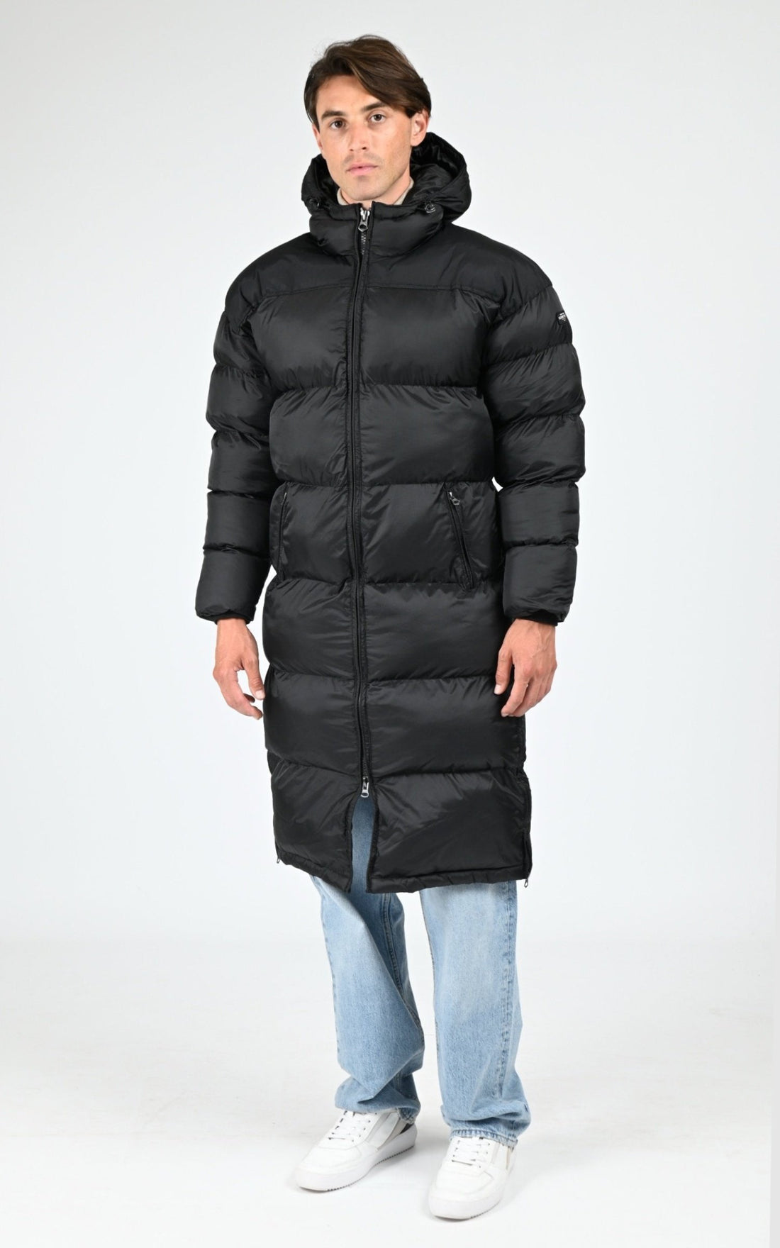 7/8 doudoune Textile Homme Schott, modèle 2190max de couleur black/black