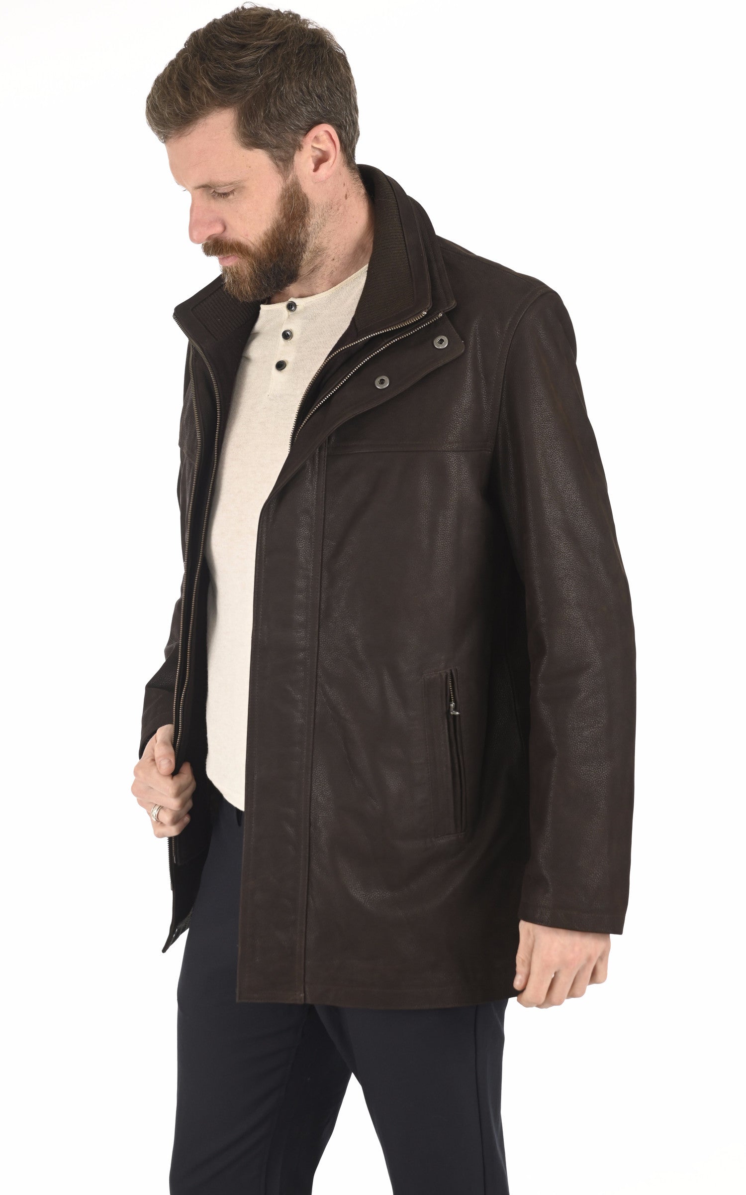 A "MAX" Marron La Canadienne 3/4 Homme opened photo