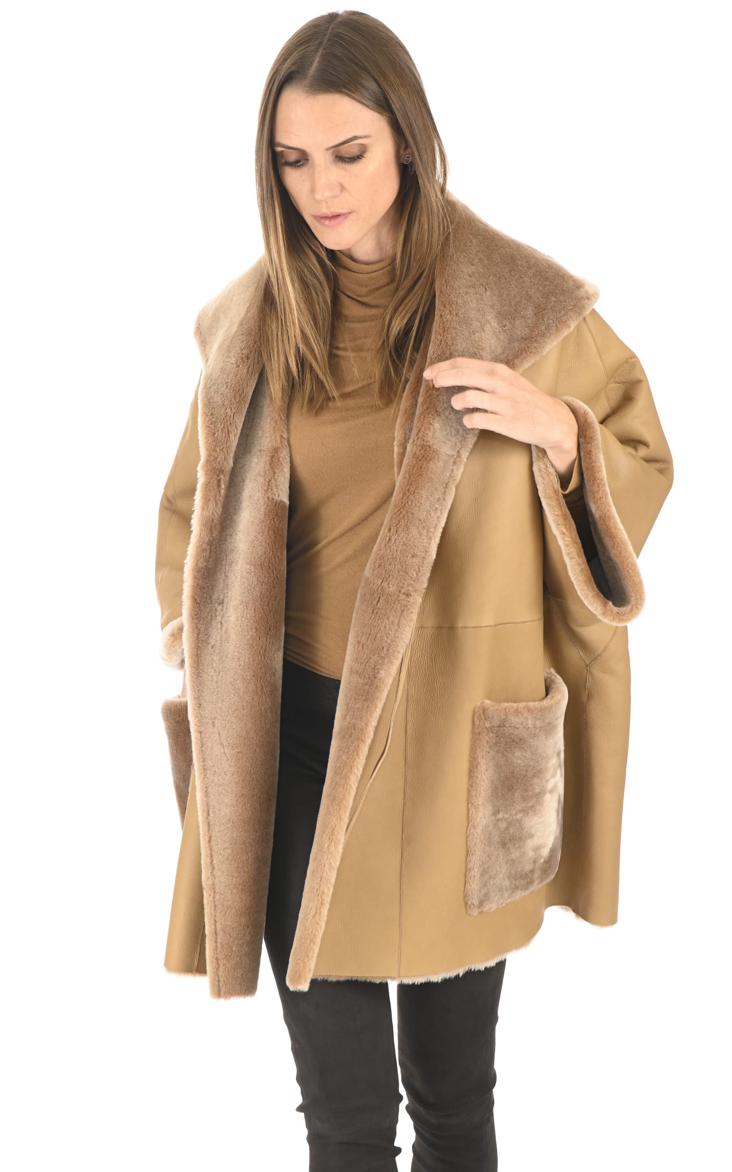 Cape Df Femme Manzoni 24, modèle 22m1106 de couleur beige / taupe