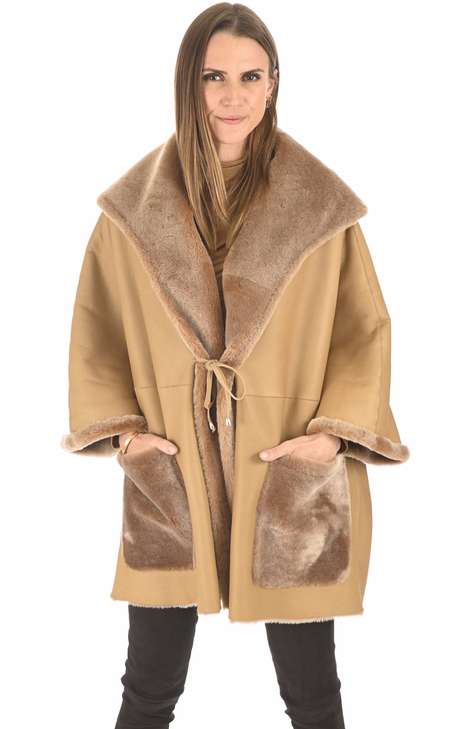 Cape Df Femme Manzoni 24, modèle 22m1106 de couleur beige / taupe