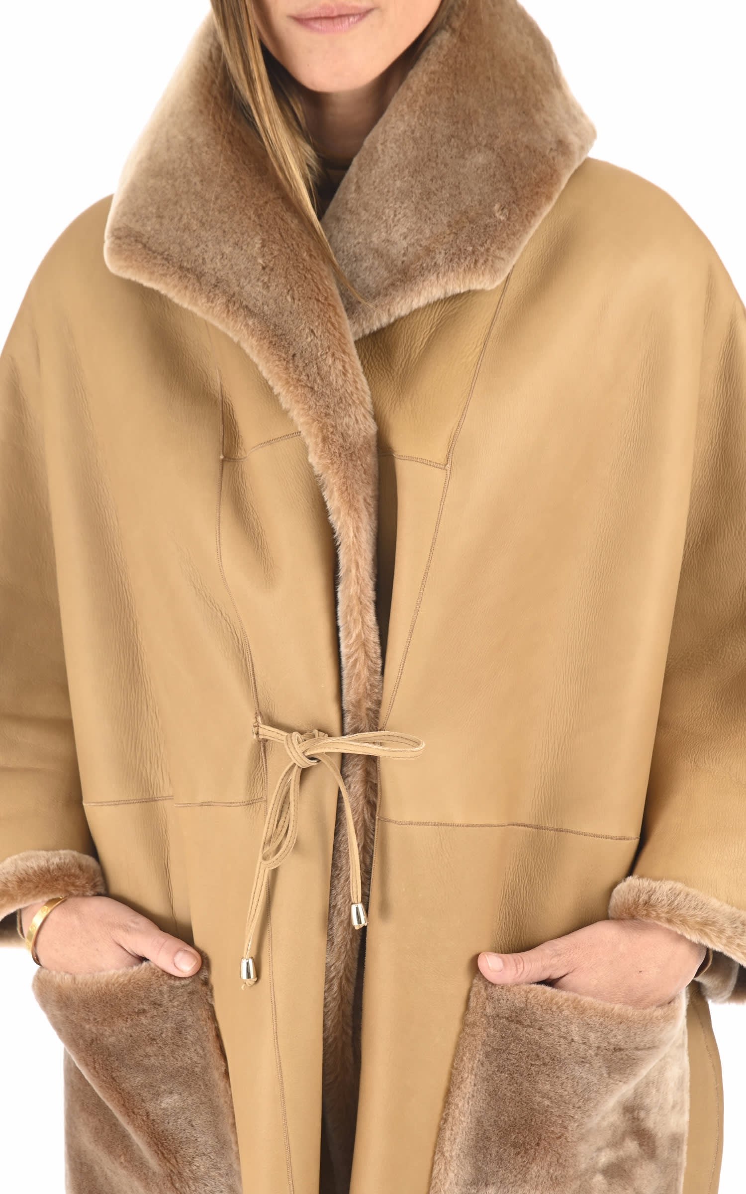 Cape Df Femme Manzoni 24, modèle 22m1106 de couleur beige / taupe