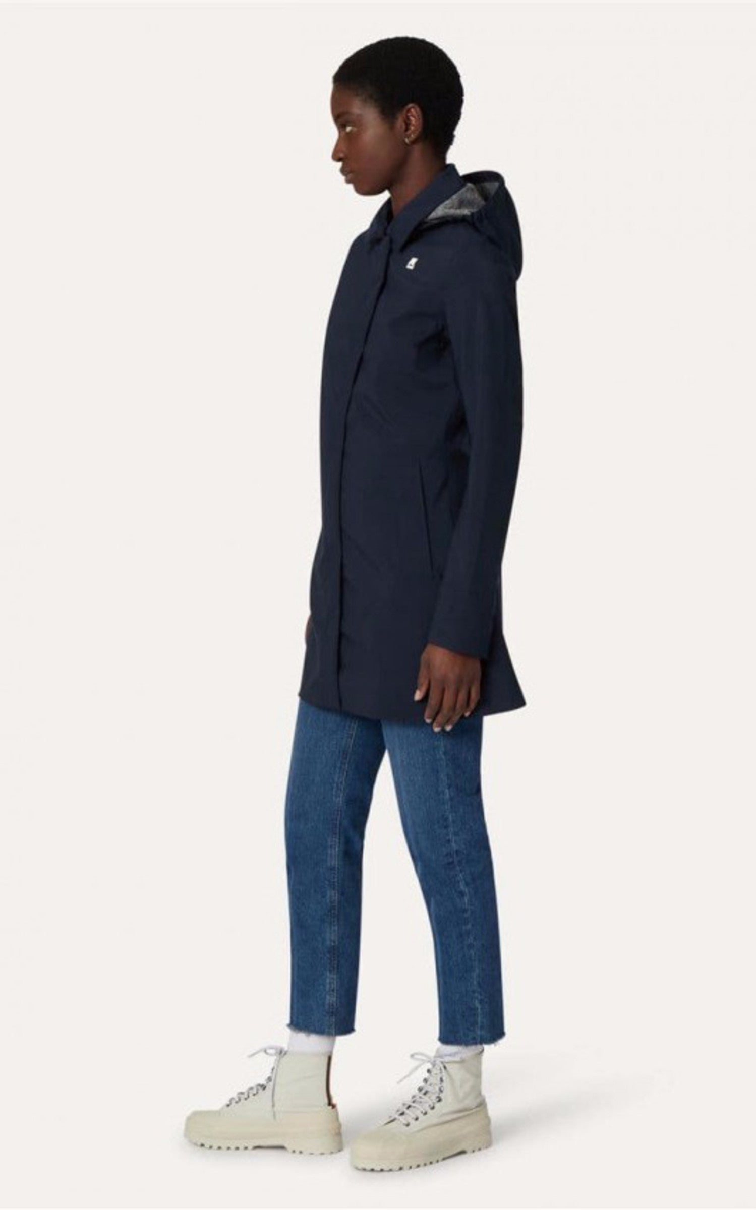 A "MATHY BONDED K7127JW" Bleu Foncé K-Way Veste Femme back photo 4