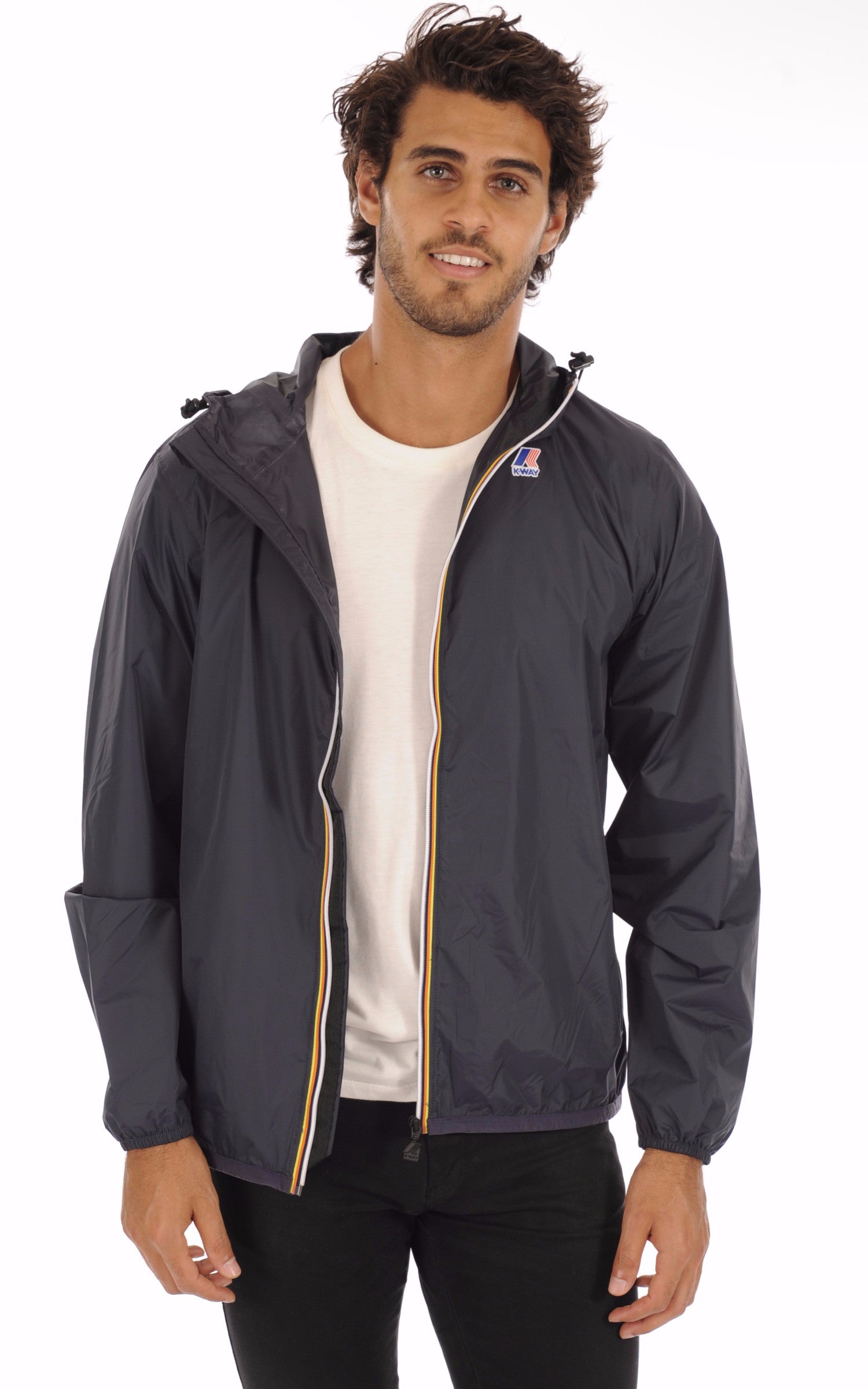 A "CLAUDE K004BD0" Bleu Marine K-Way Blouson Mixte opened photo