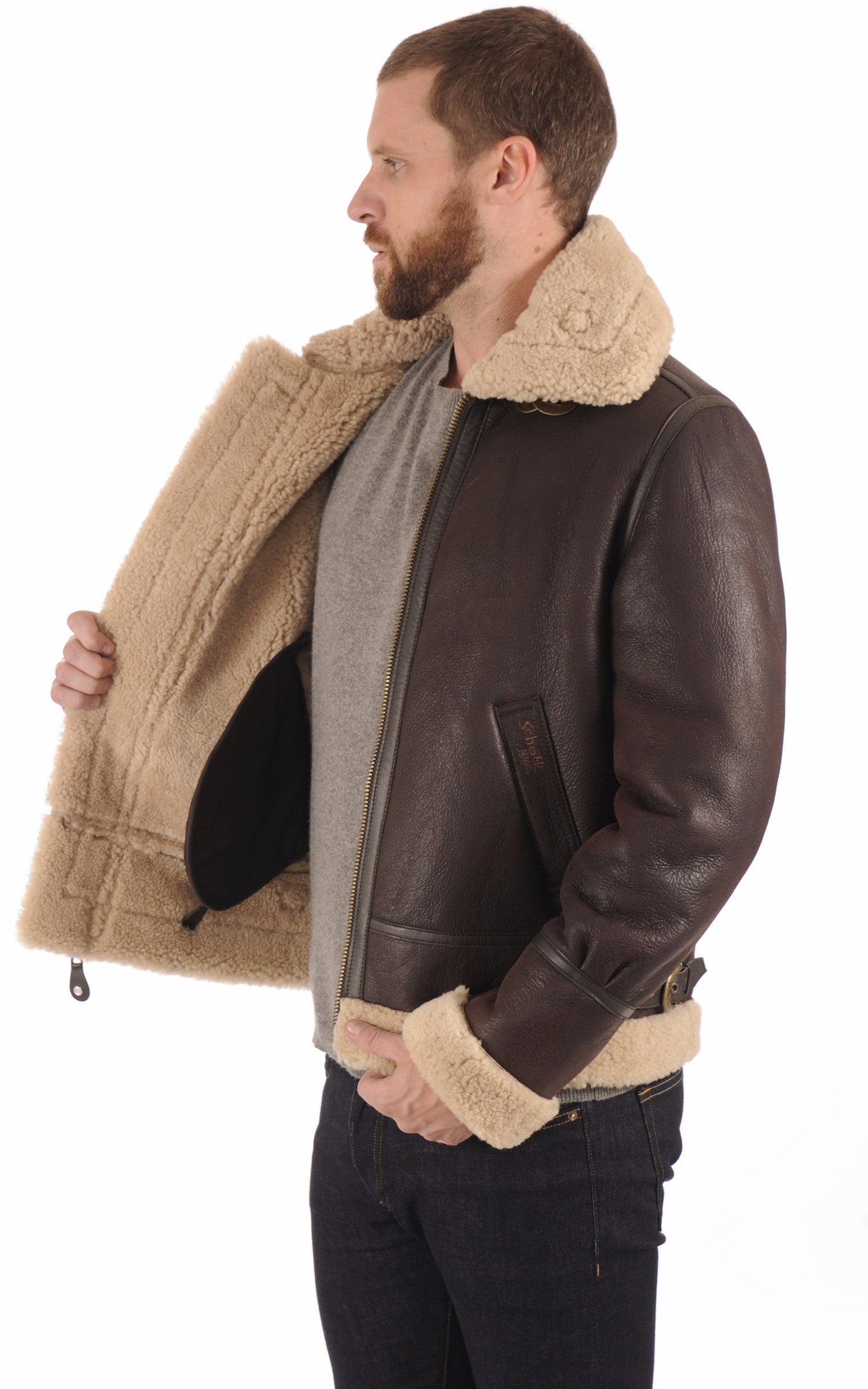 A "LC1259" Cordovan Schott Bombardier Homme interior photo