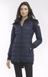 A "ELLISON JACKET" Bleu Canada Goose 3/4 Doudoune Femme opened photo