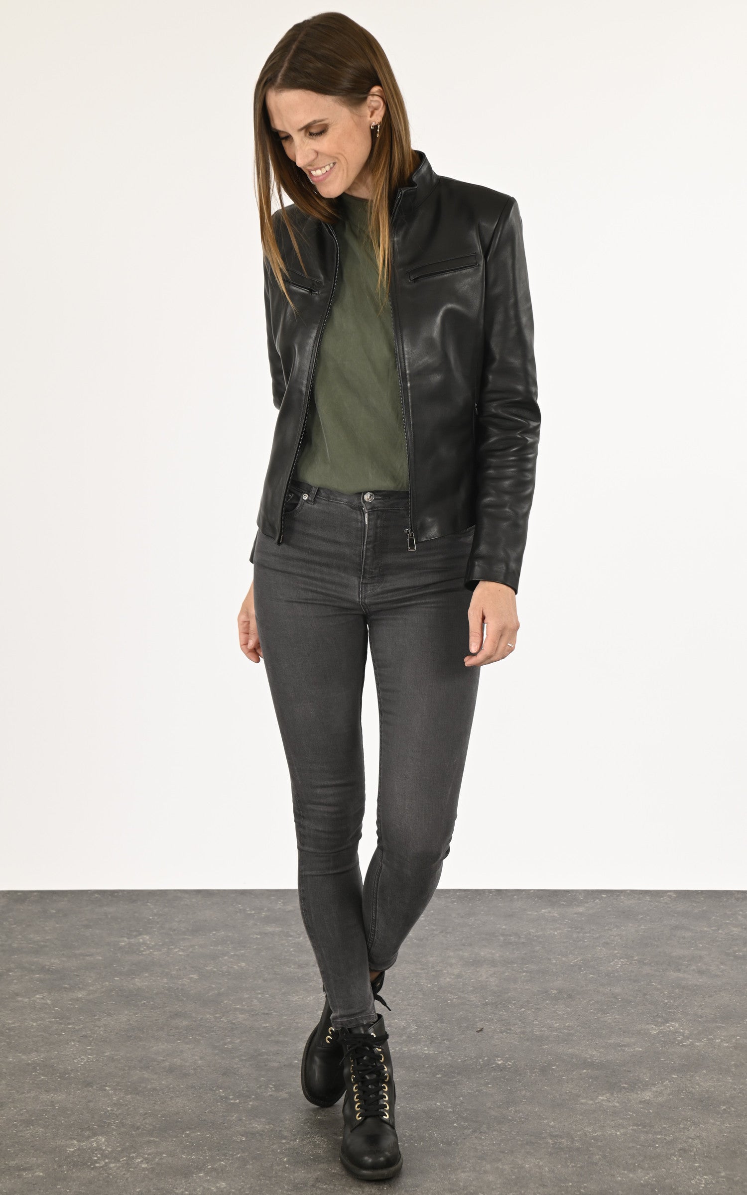 A "ANY FF" Noir La Canadienne Blouson Femme opened photo