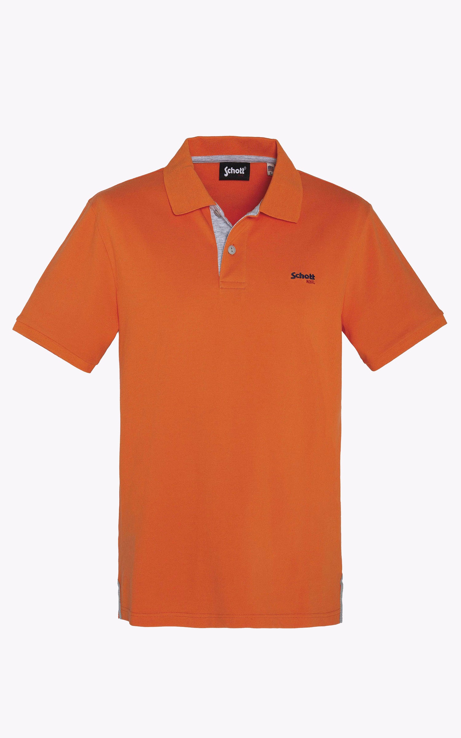 A "PSMILTON" Orange Schott Polo Homme opened photo