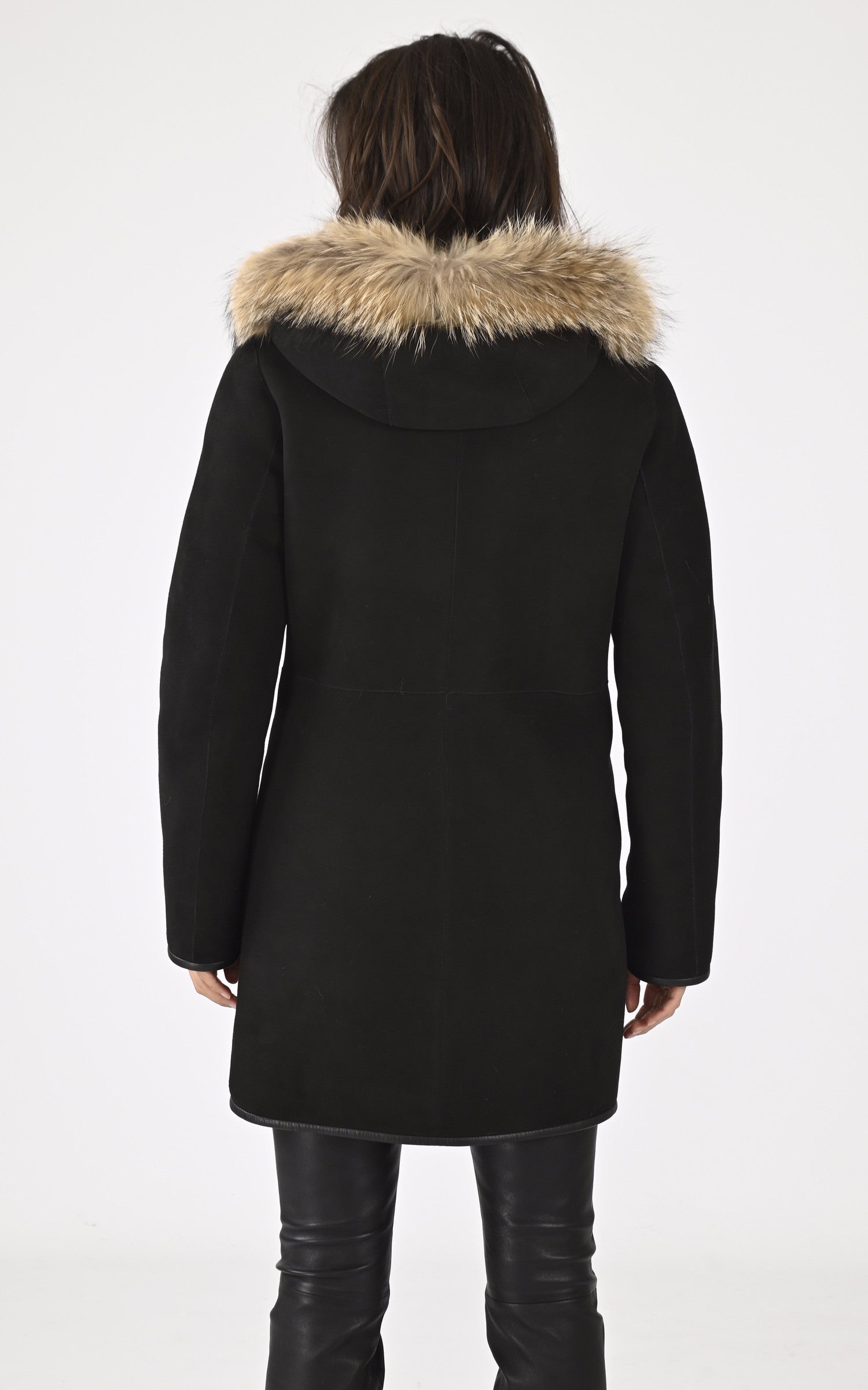 A "BASE 85" Noir La Canadienne Veste Femme back photo
