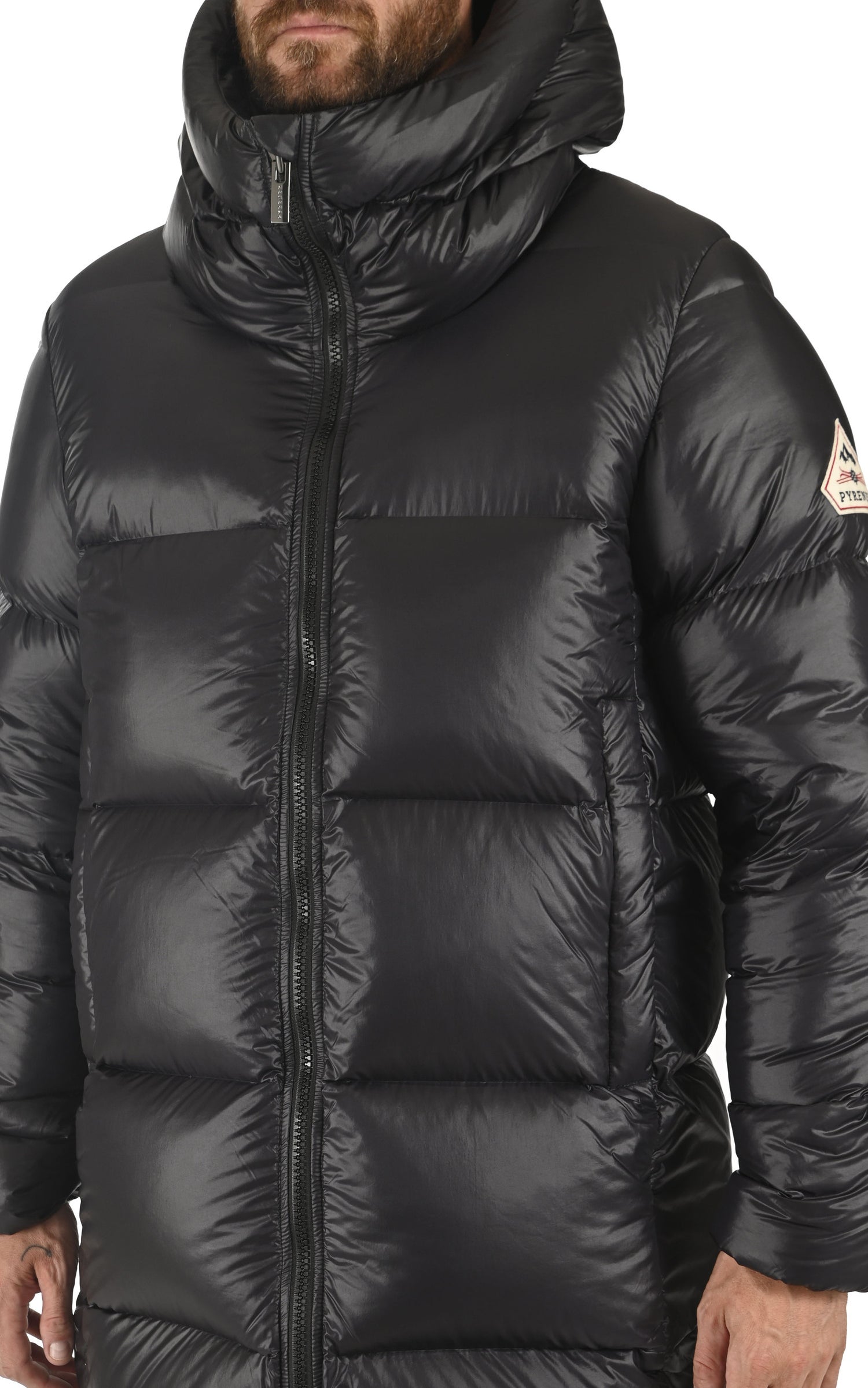 A "ANTON FF" Noir Pyrenex 3/4 Doudoune Homme details photo 5