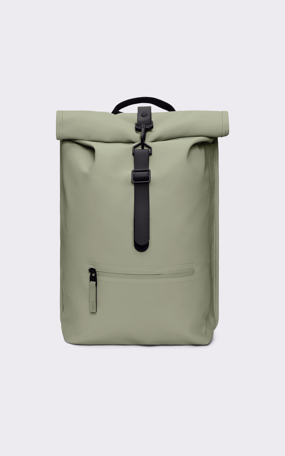 A "13320 ROLLTOP RUCKSACK" Vert Rains Sac Mixte opened photo