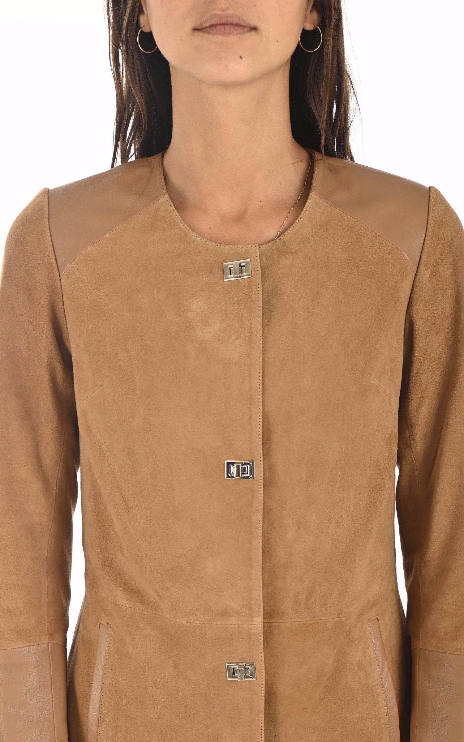 A "IOLANDA" Camel Giorgio & Mario 3/4 Femme details photo 4