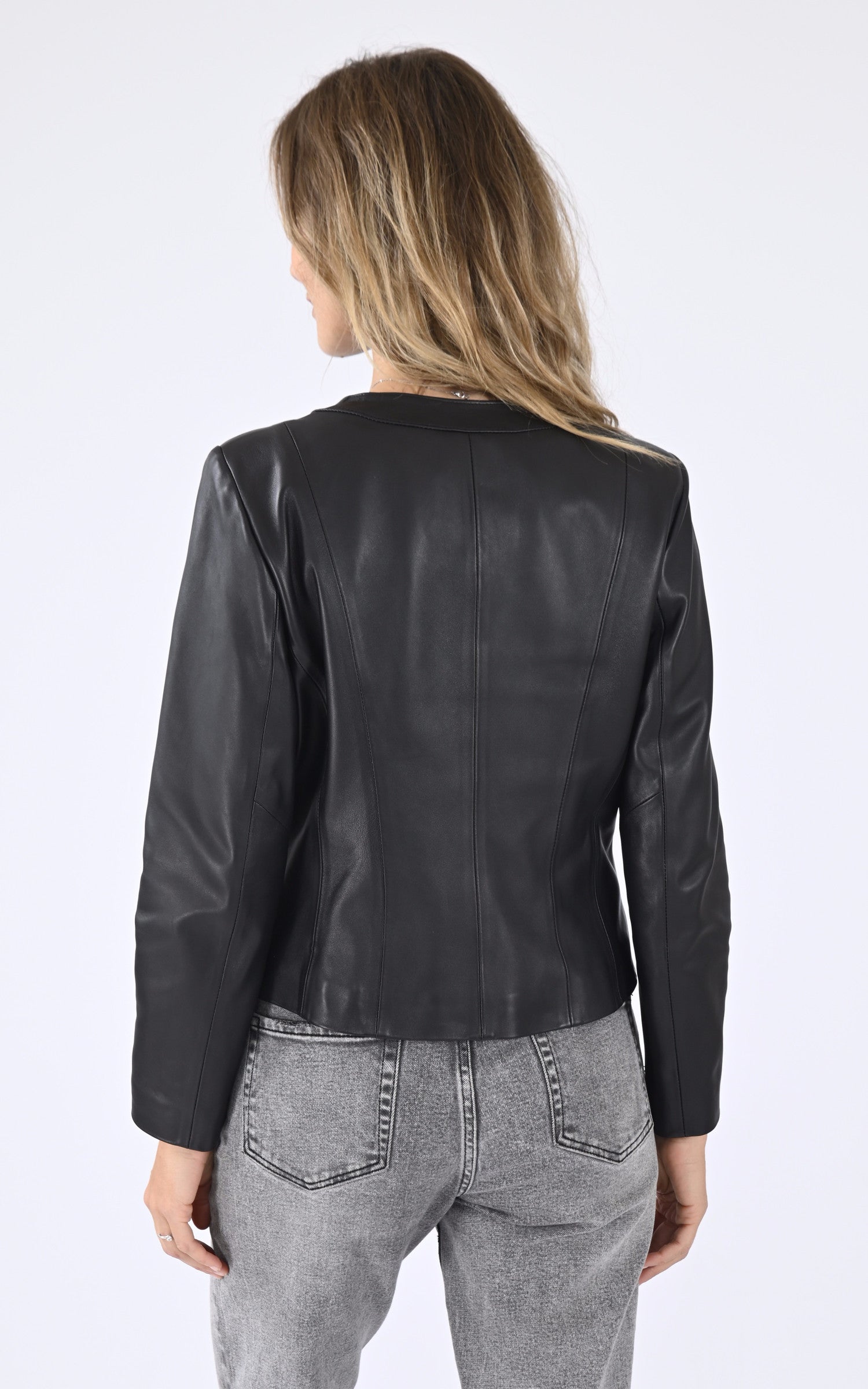 A "LISE FF" Noir La Canadienne Blouson Femme back photo