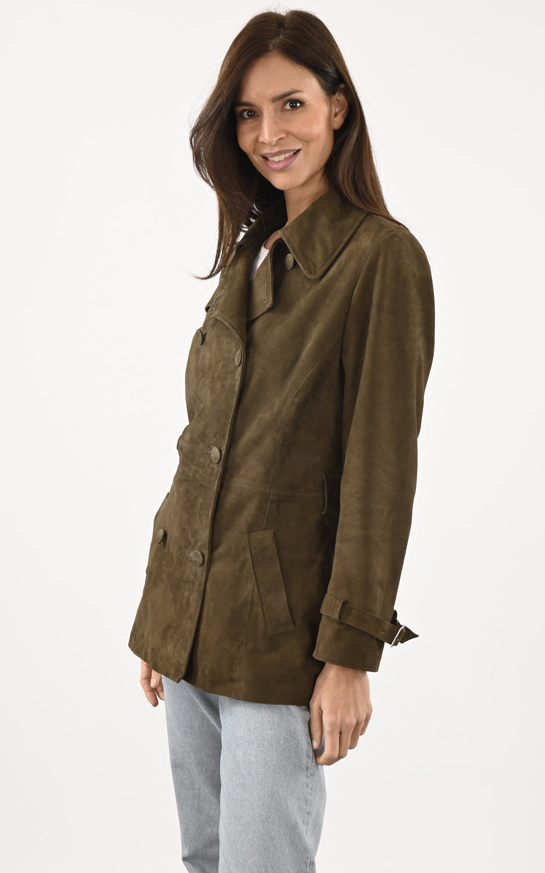 A "ELLA GRIFFES FF" Tabac La Canadienne Trench Femme closed photo