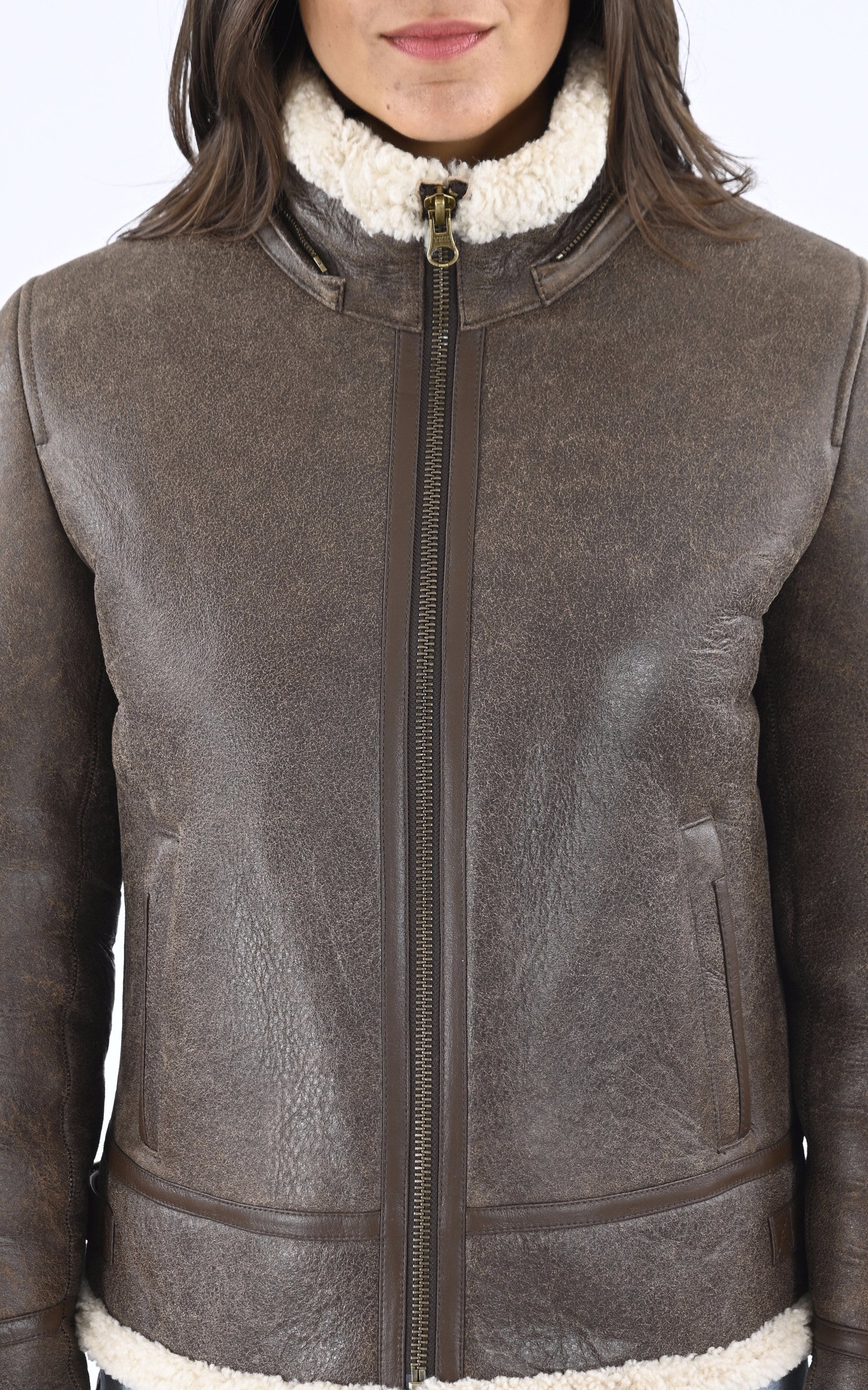 A "ADINE" Marron Levinsky Bombardier Femme details photo