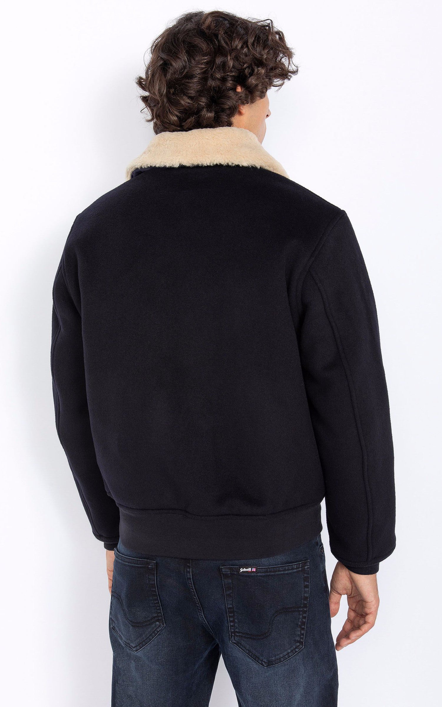 A "AIRGUARD" Bleu Marine Schott Blouson Homme interior photo