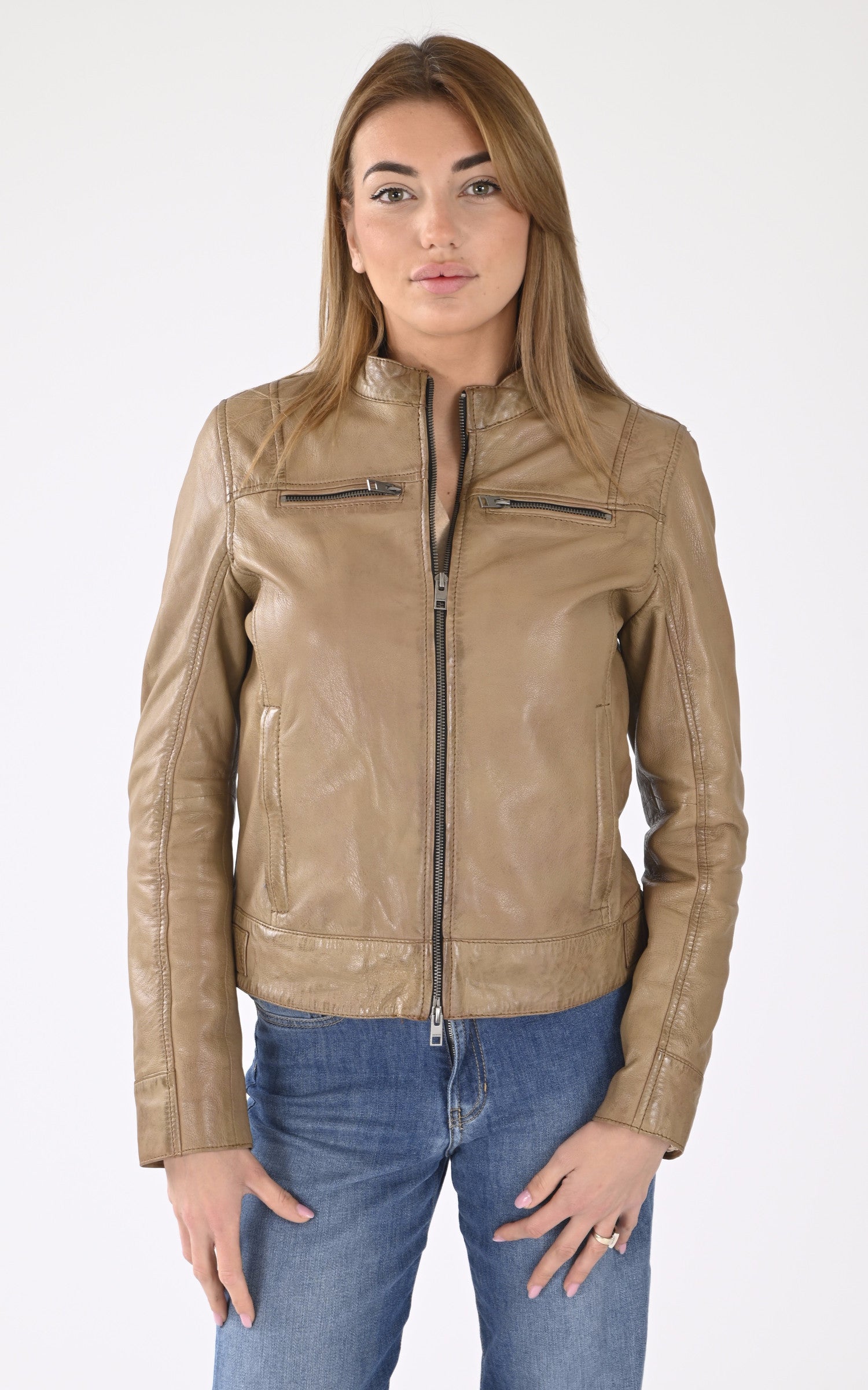 A "RITZ 64952" Marron Clair Oakwood Blouson Femme closed photo 2