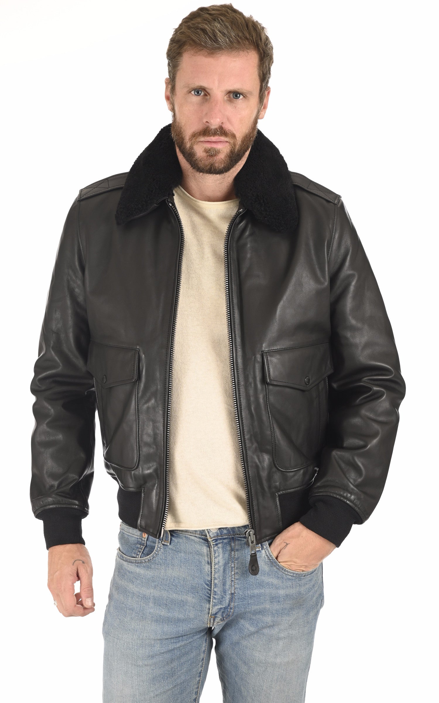 A "LC FLY W22" Noir Schott Pilote Homme opened photo