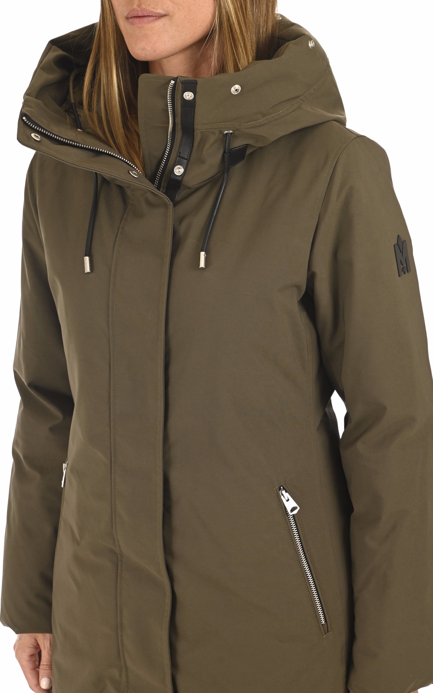 A "SHILOH-F" Kaki Mackage 7/8 Doudoune Femme details photo 5