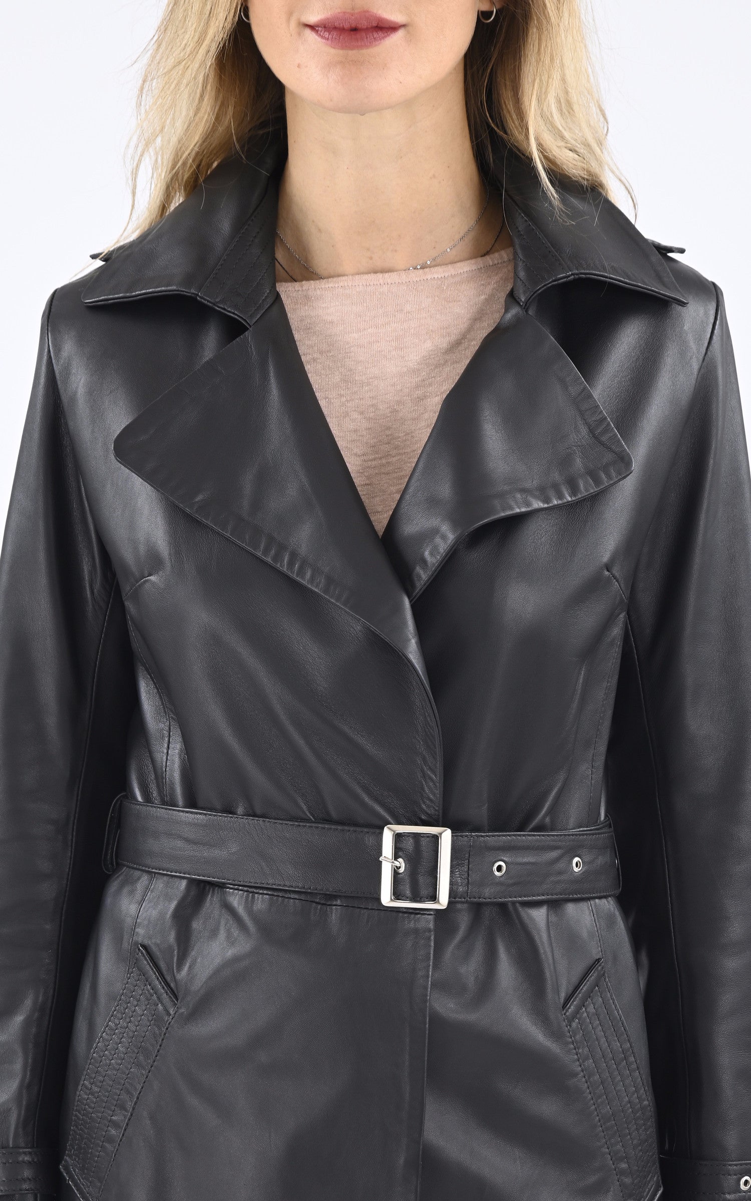 A "ENZO 100" Noir La Canadienne Manteau Femme details photo 5