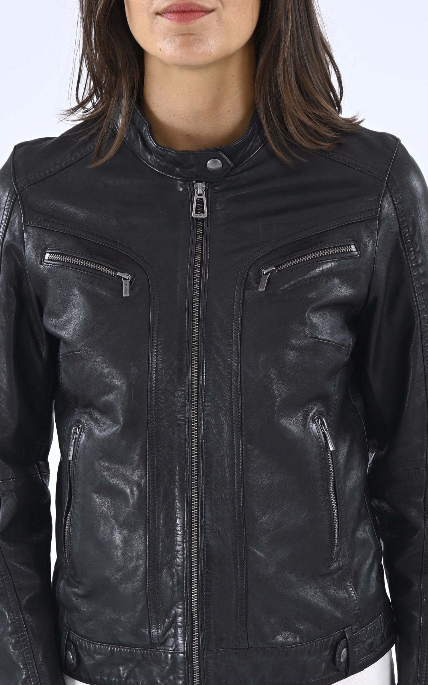 A "SILENE HOOD 102124" Noir Rose Garden Blouson Femme details photo