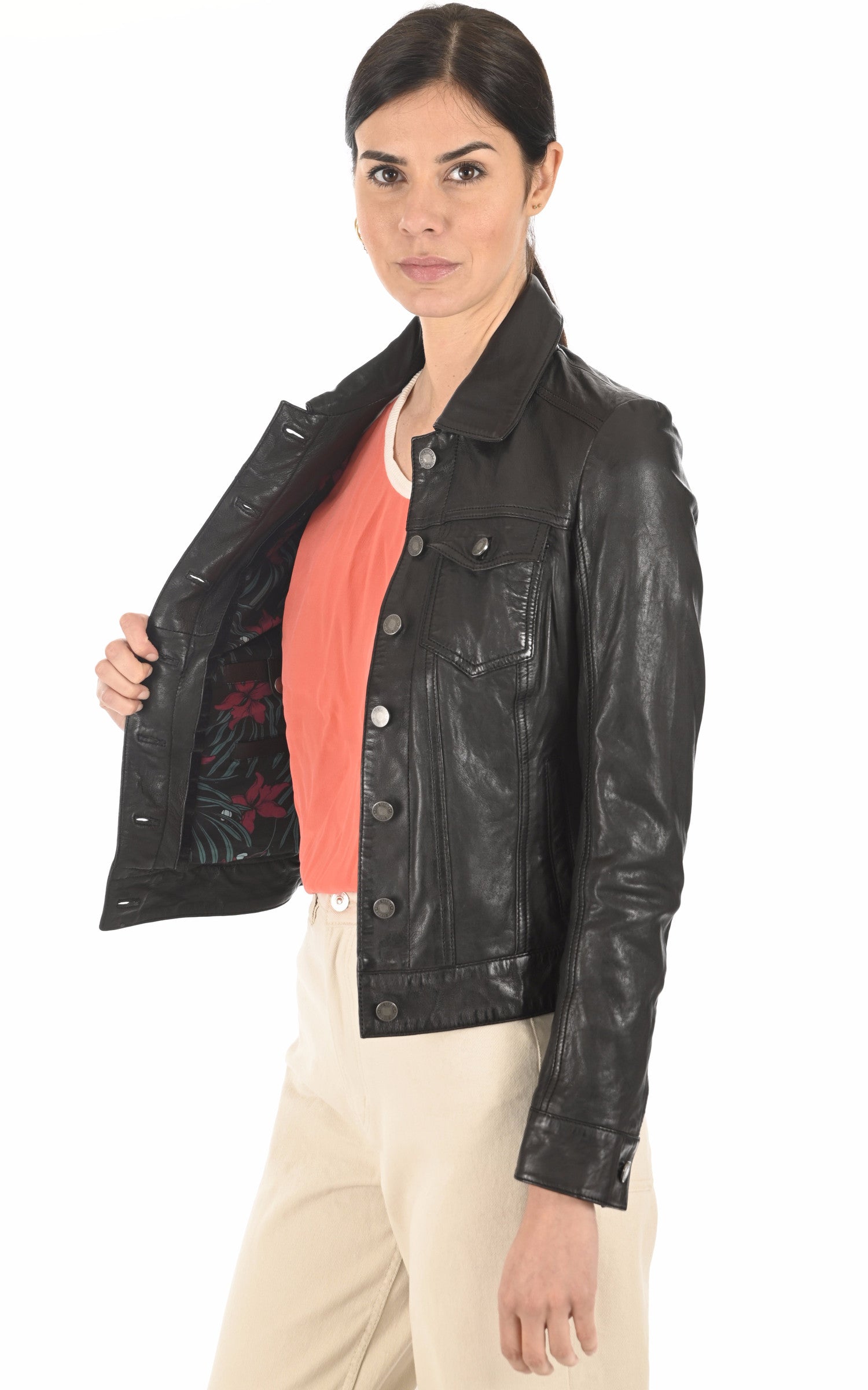 A "JANILA 101971" Noir Rose Garden Blouson Femme interior photo