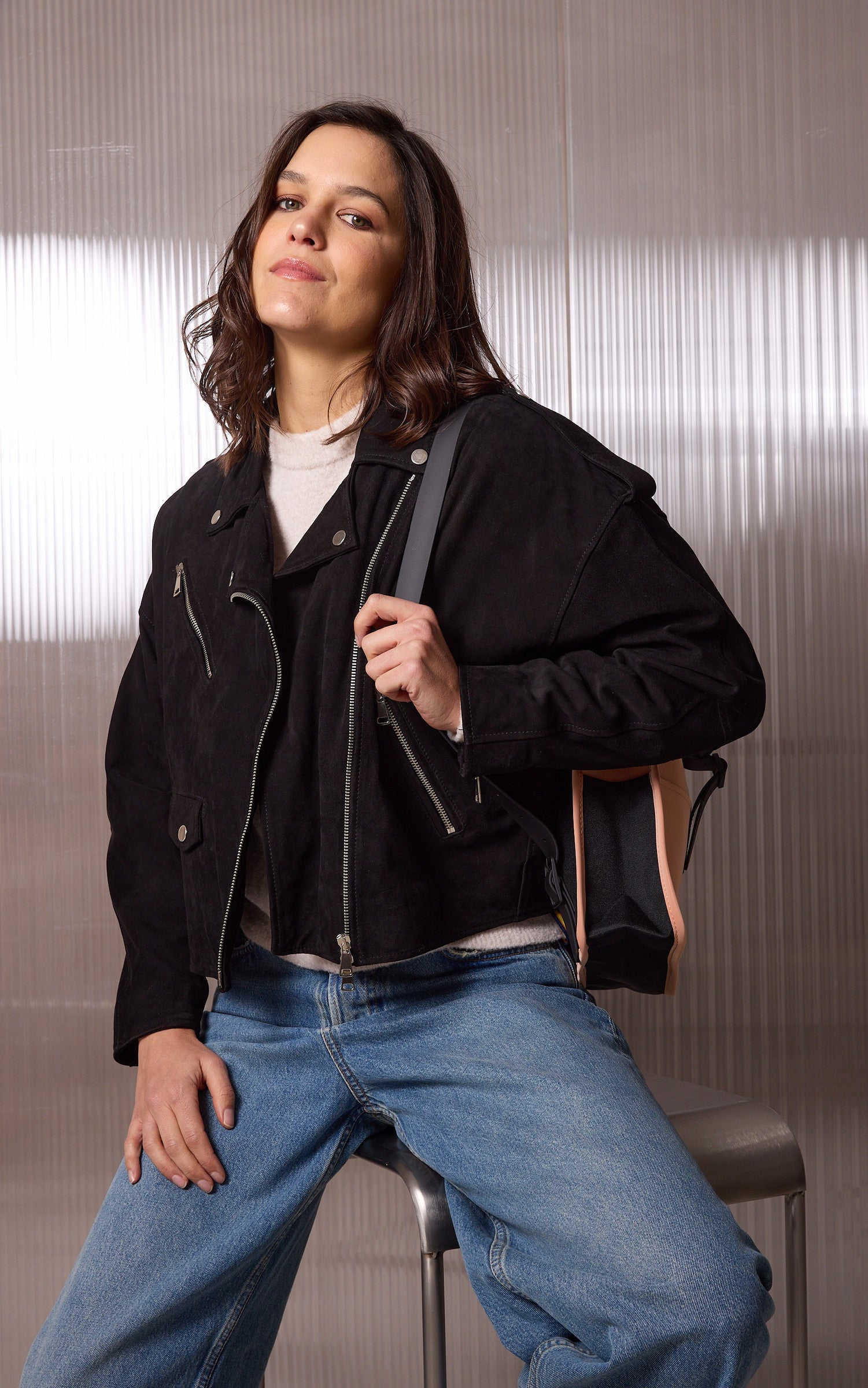 A "DF346" Noir La Canadienne Blouson Femme open photo