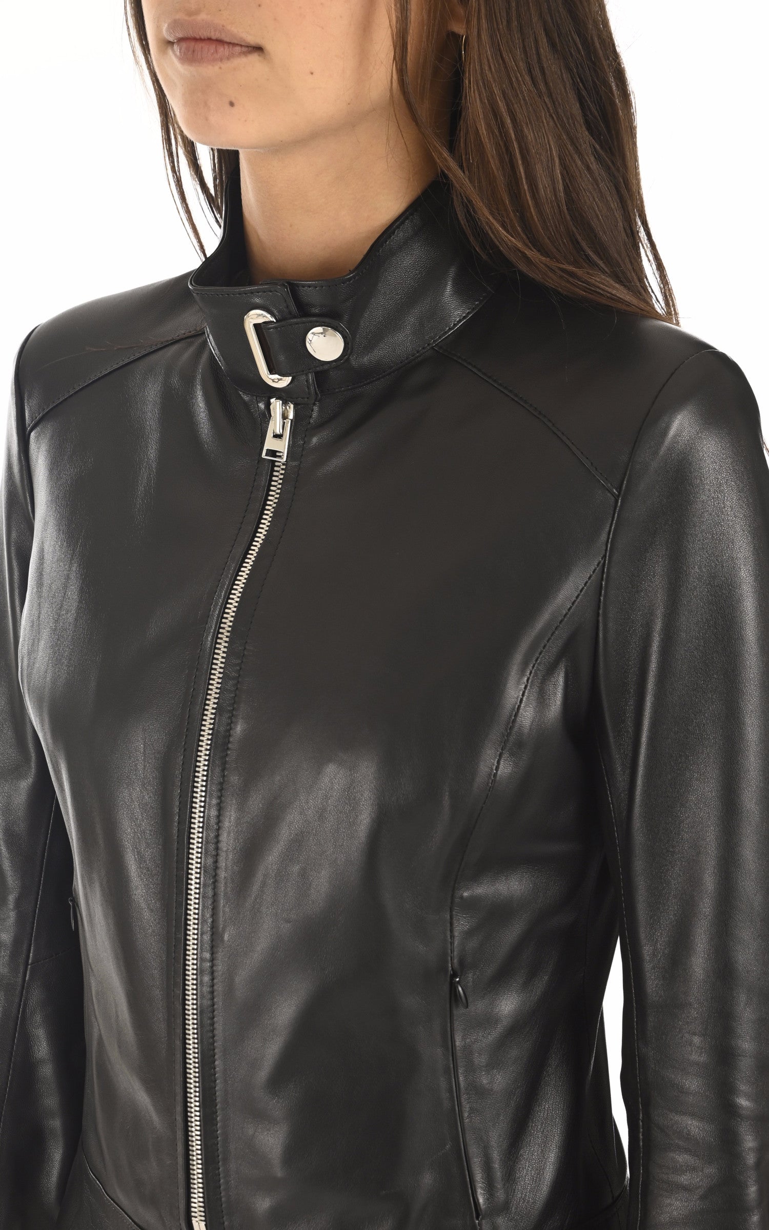A "NINIS FF" Noir La Canadienne Blouson Femme details photo 5