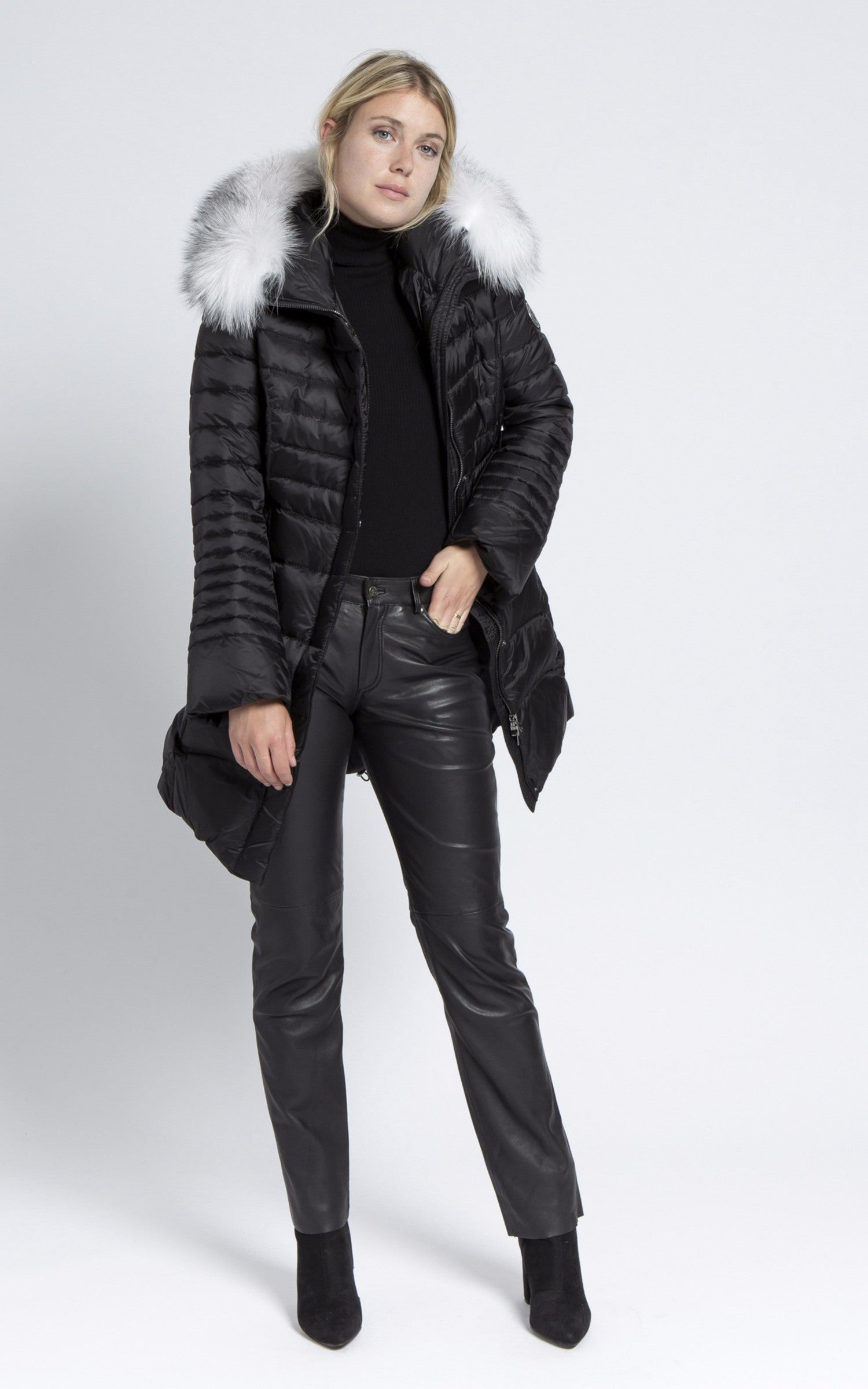 A "DOMICIME" Noir Giorgio & Mario 3/4 Femme closed photo 2