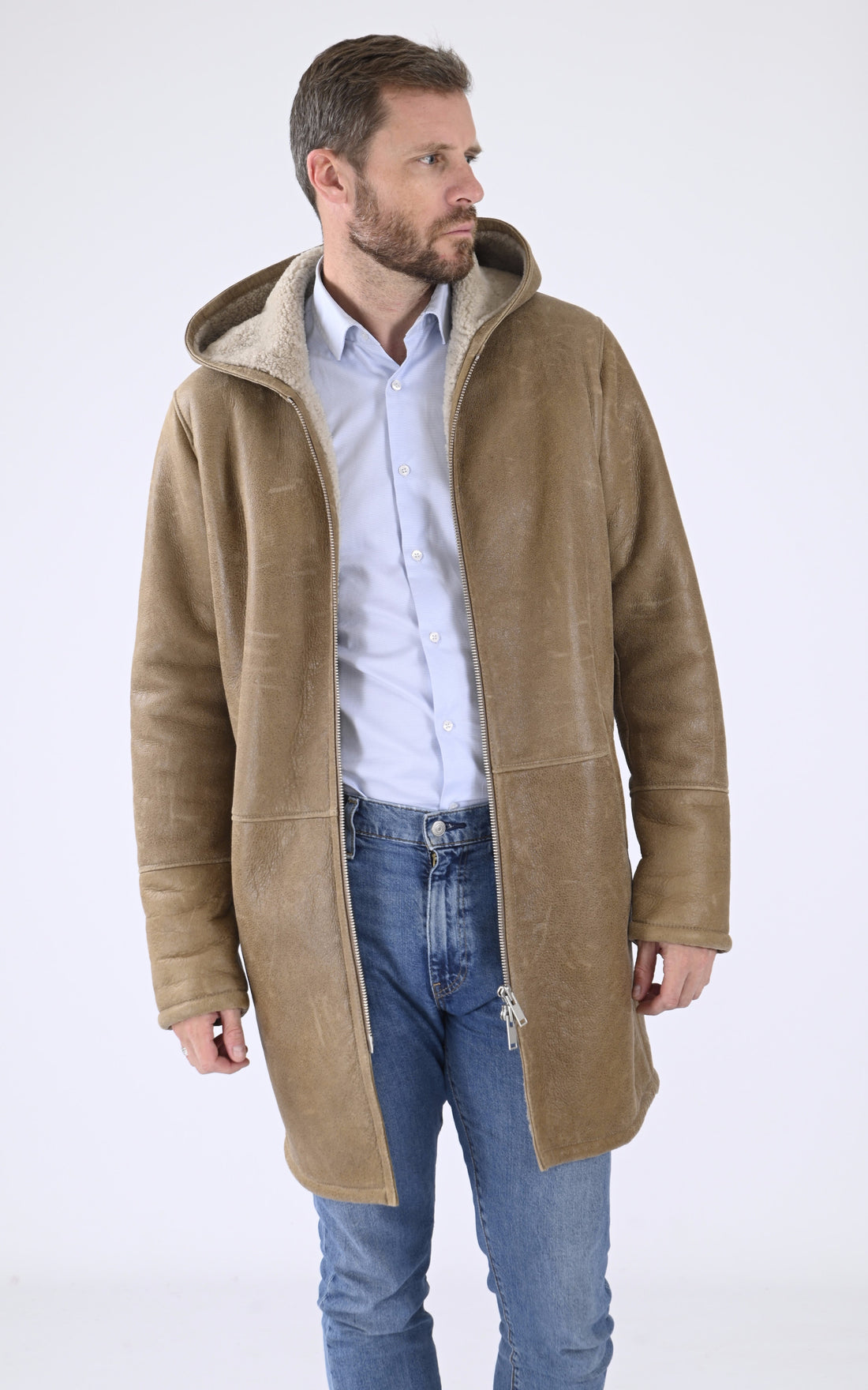 A "MEL-E-249-2" Taupe La Canadienne 3/4 Homme opened photo