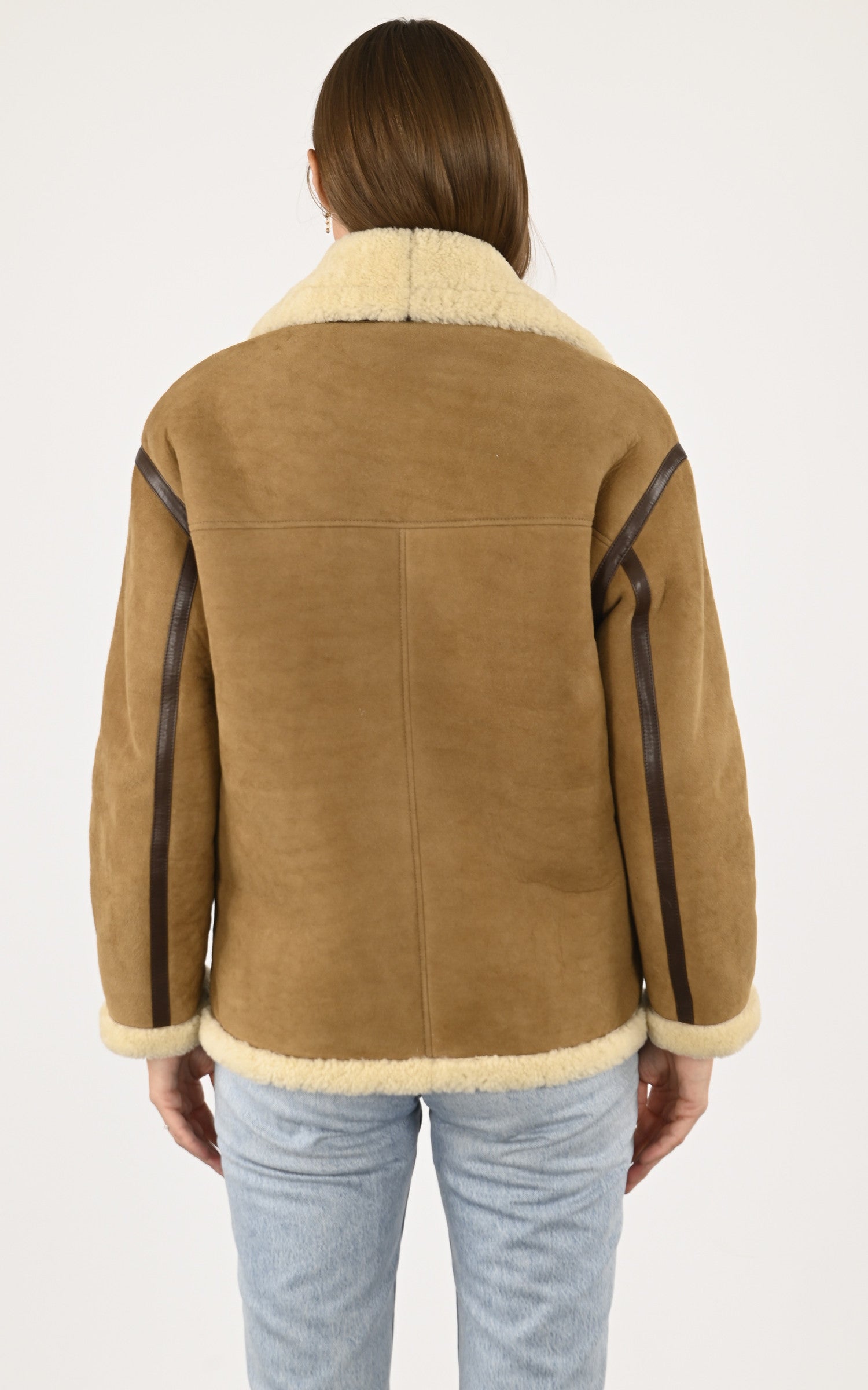 A "ELISA" Camel La Canadienne Veste Femme back photo