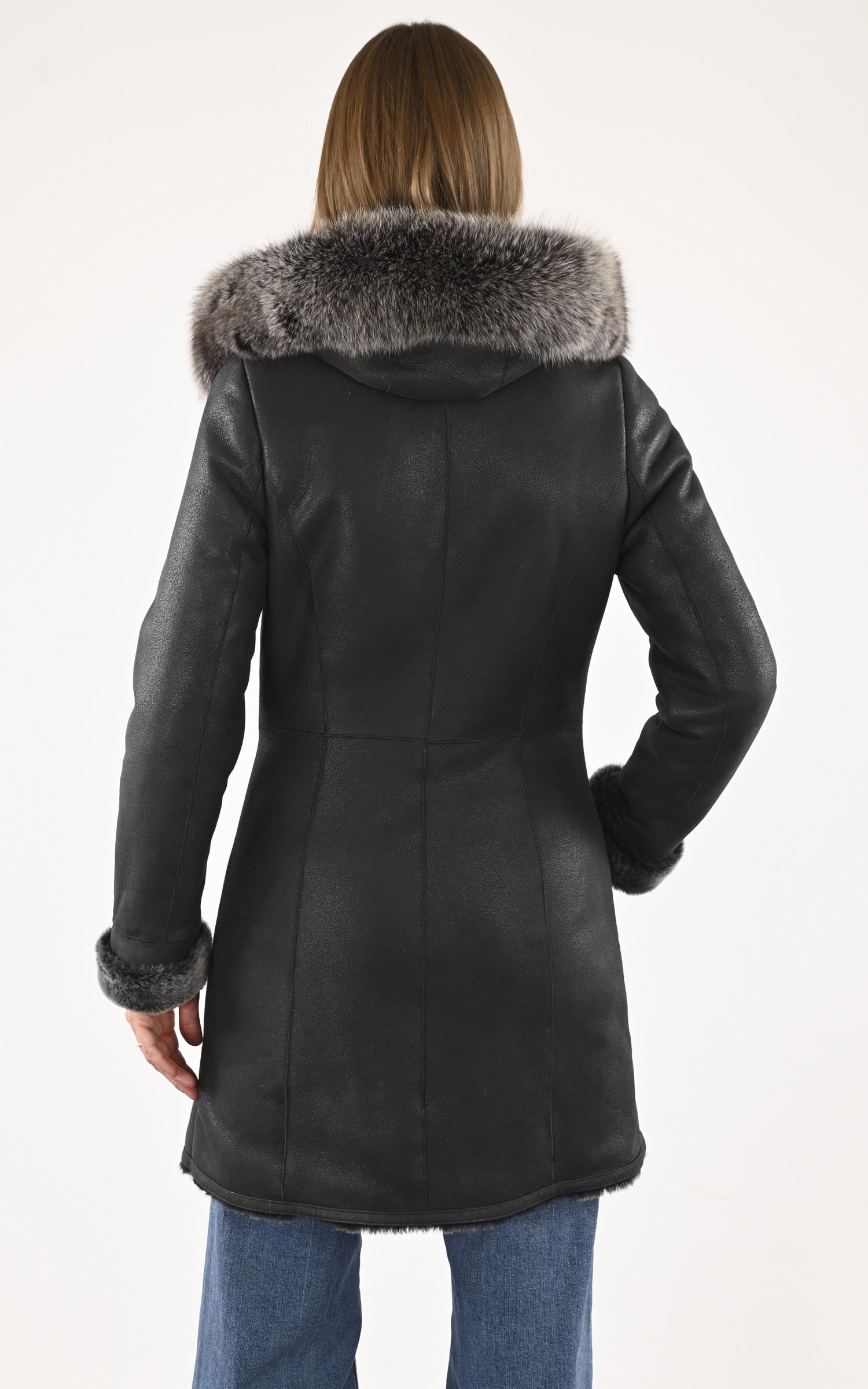 A "SELVITA" Noir La Canadienne 3/4 Femme back photo 4