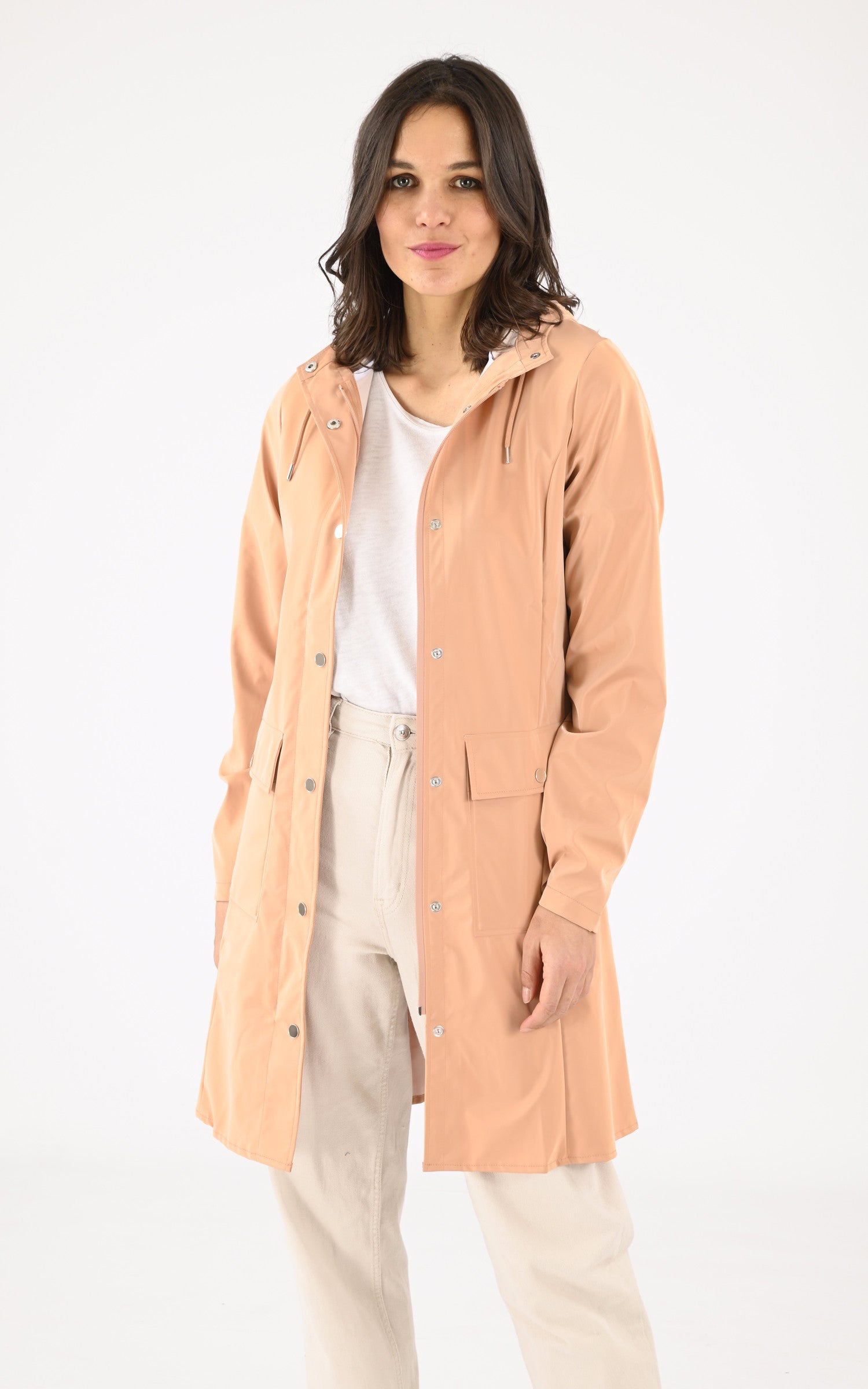 A "18130 CURVE JACKET" Rose Rains 3/4 Femme opened photo
