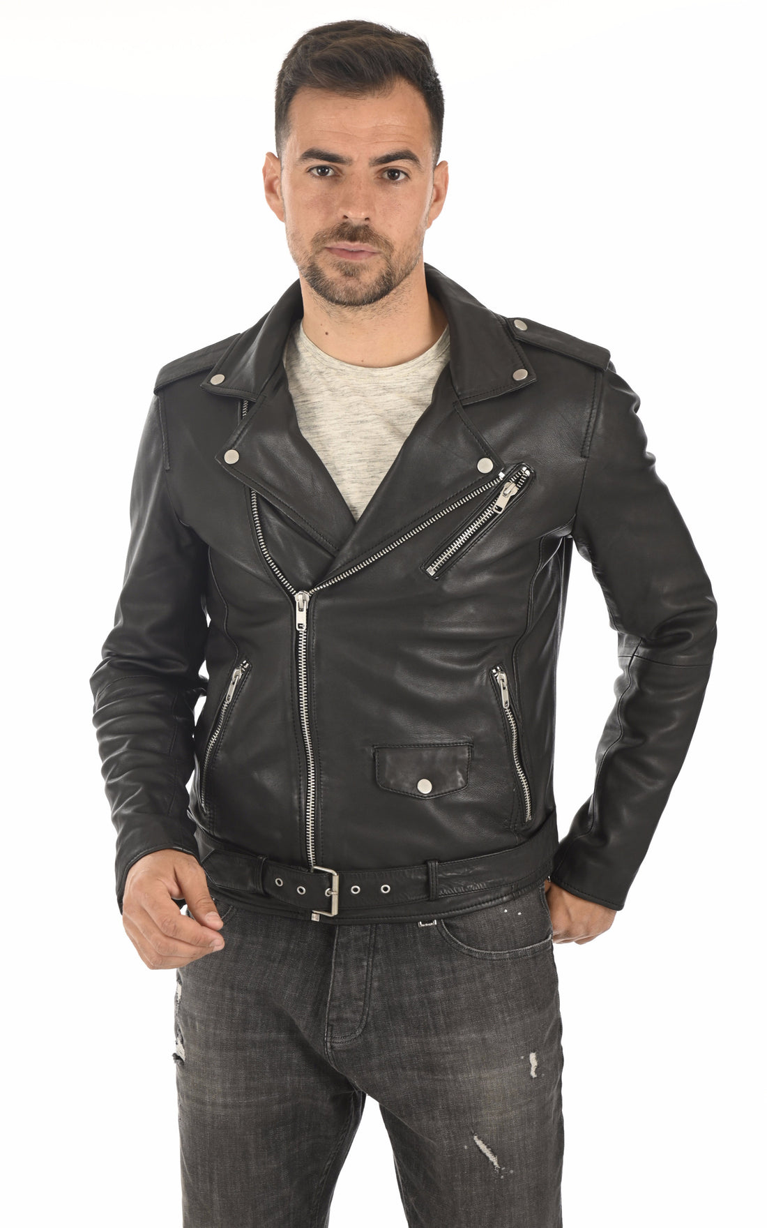 A "ROCKER" Noir Serge Pariente Perfecto Homme opened photo