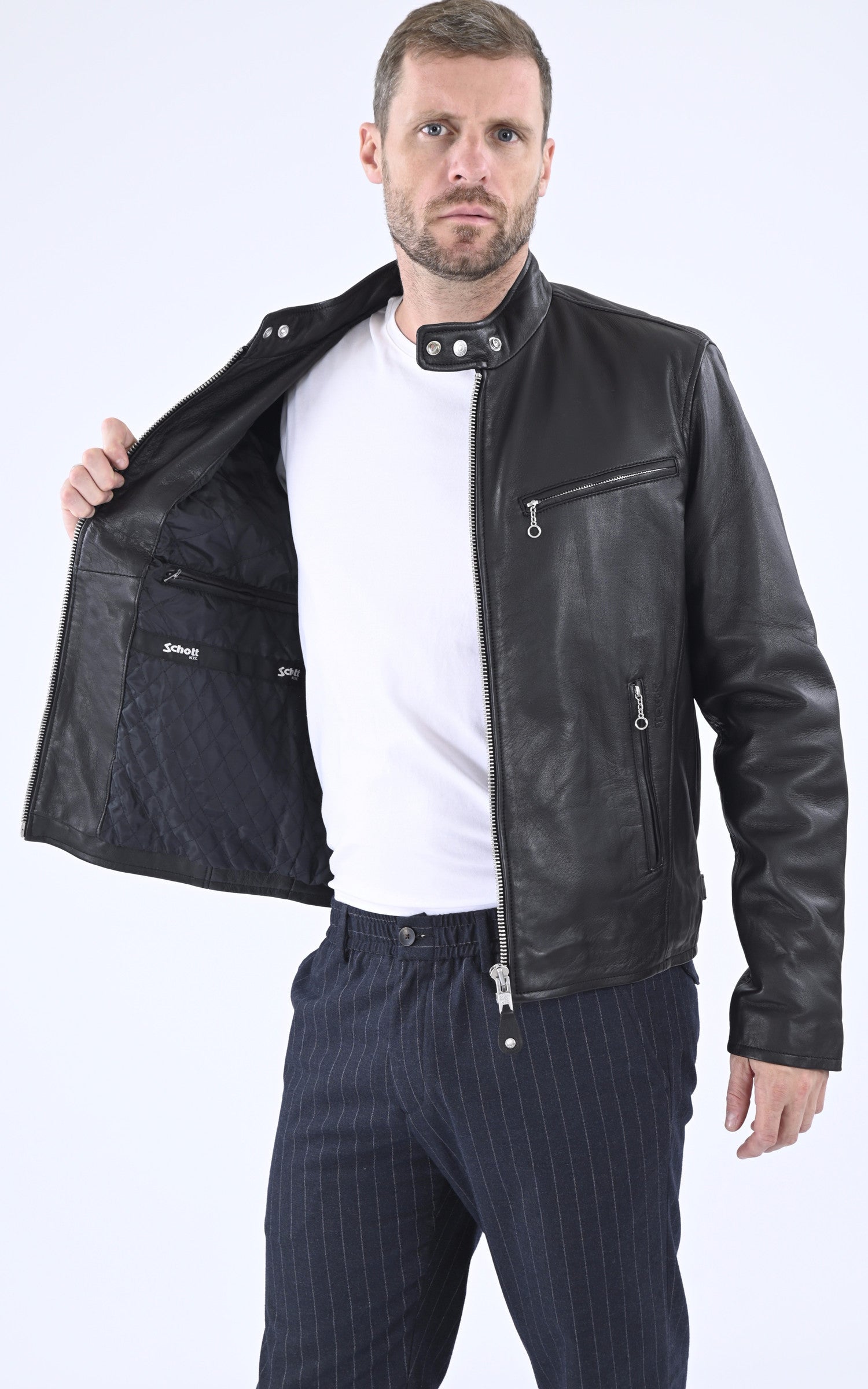 A "LC949D" Noir Schott Blouson Homme interior photo