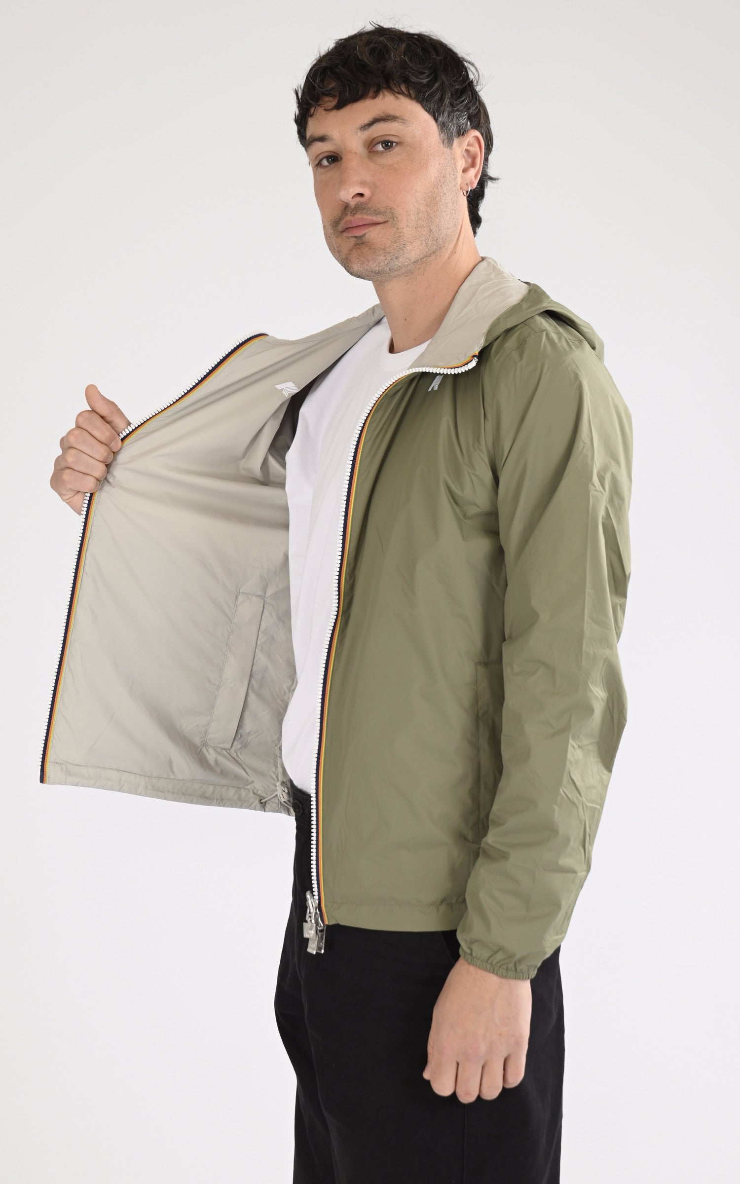 A "JACK ECO PLUS DOUBLE K2124EW" Beige K-Way Blouson Homme interior photo 3