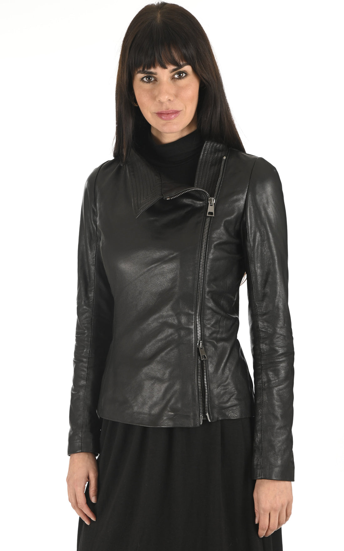 A "ATHENA" Noir La Canadienne Blouson Femme opened photo