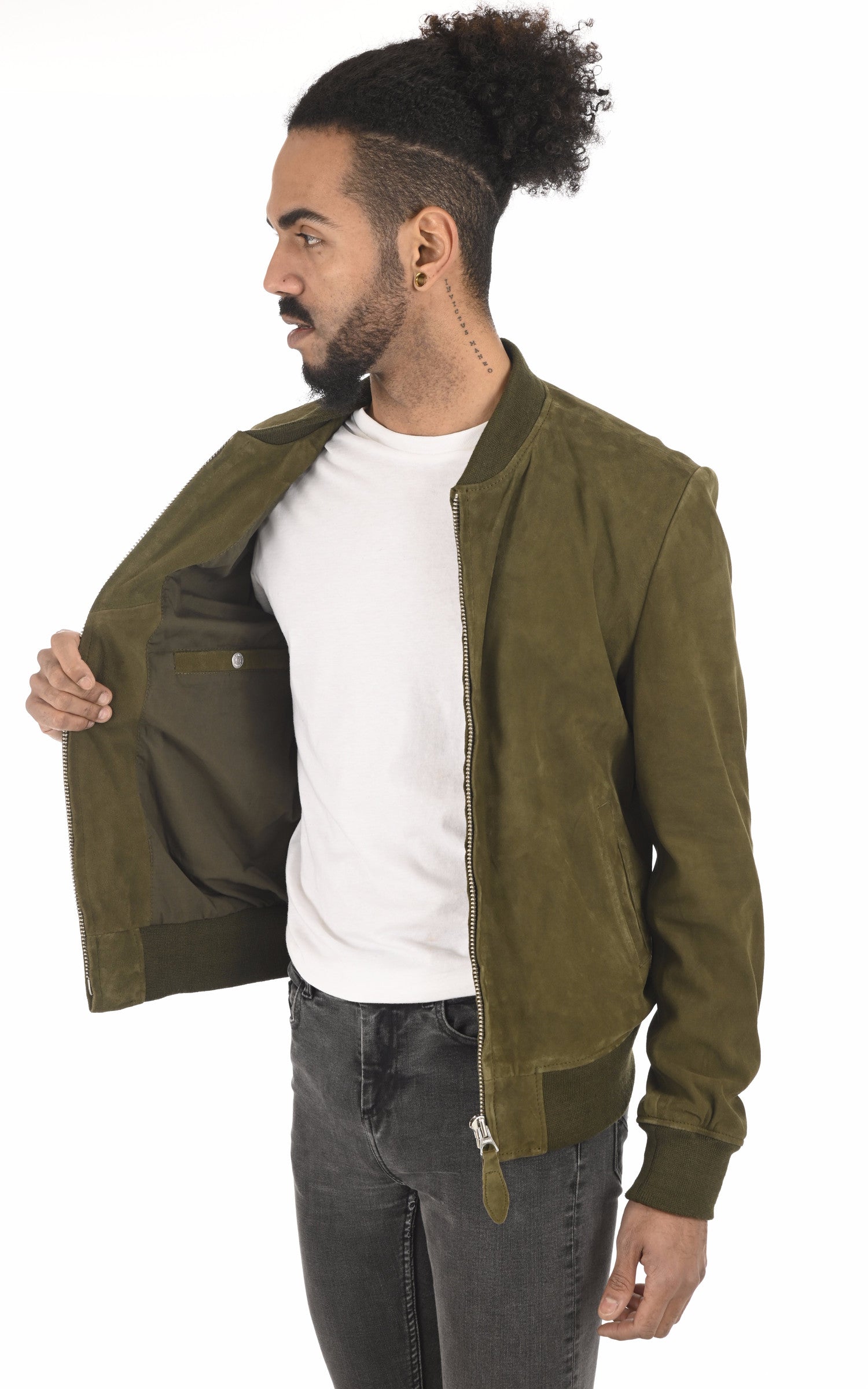 A "LC300" Kaki Schott Blouson Homme interior photo