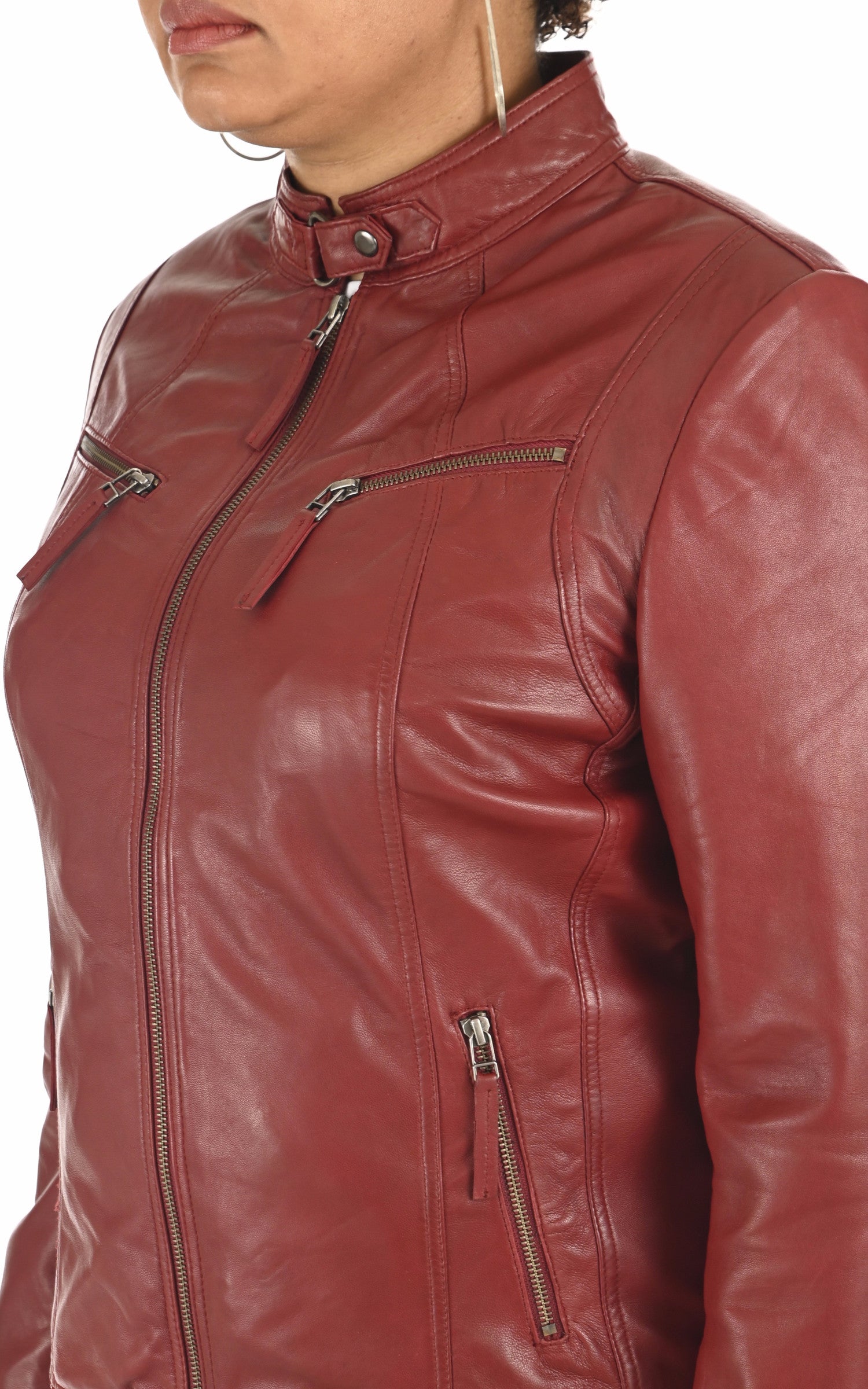 A "PP100" Rouge La Canadienne Blouson Femme details photo