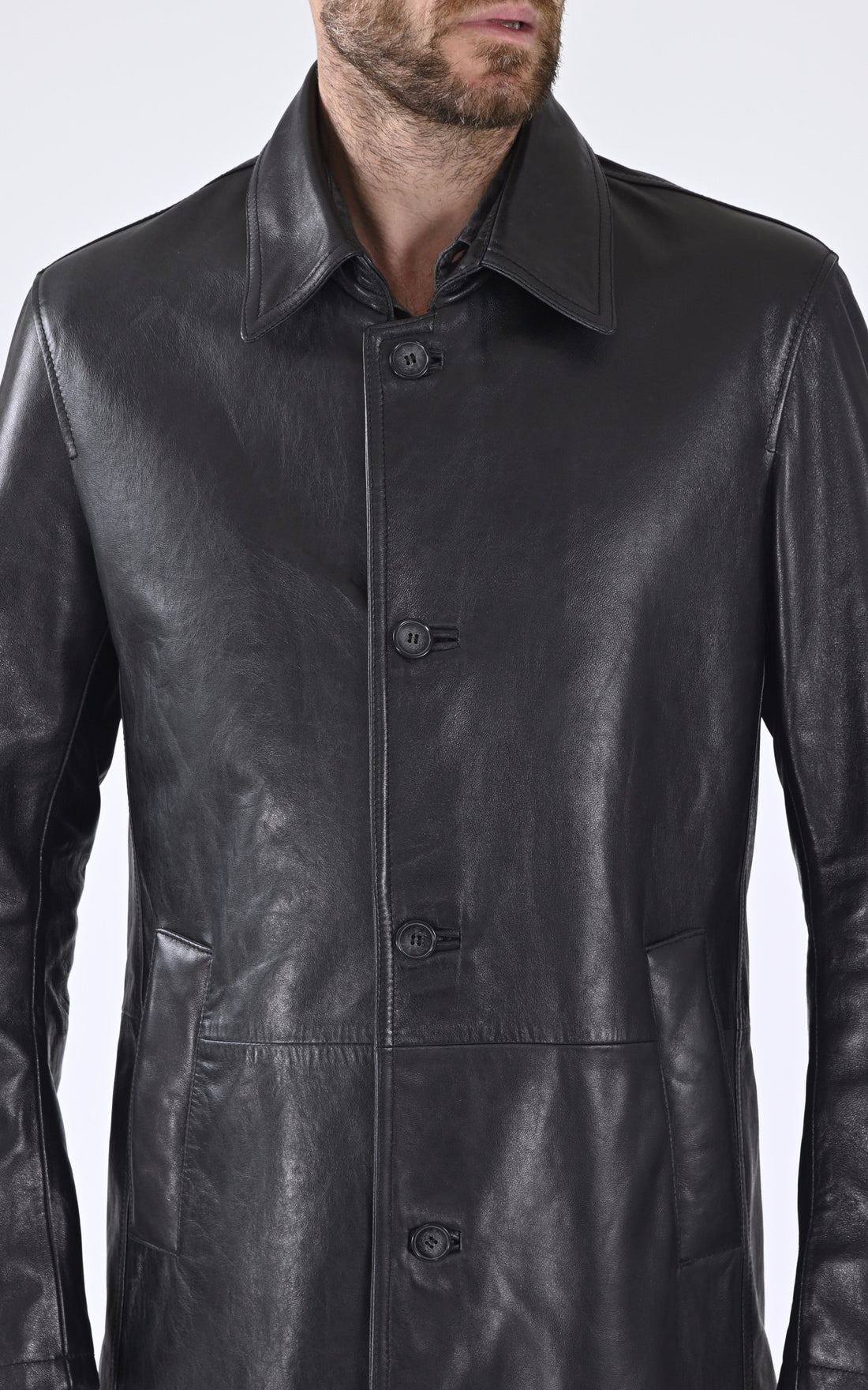 A "MATHIAS" Noir La Canadienne 3/4 Homme opened photo