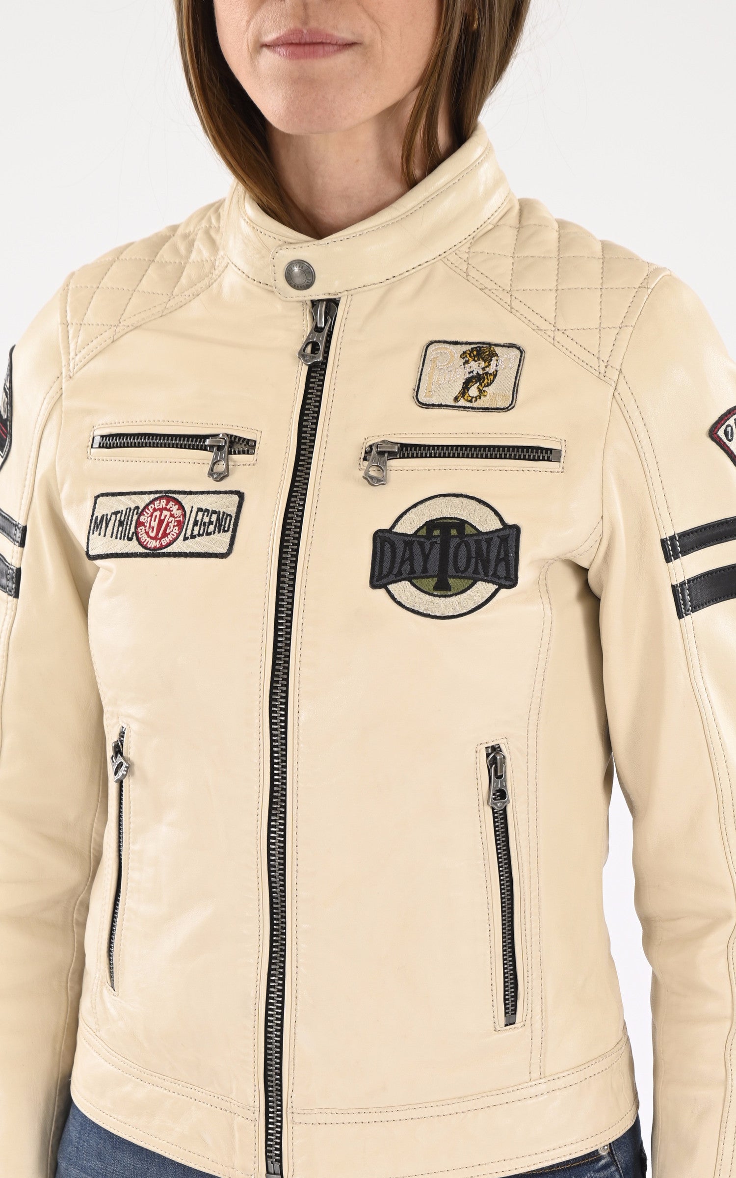 A "WALKORA 103547" Blanc Rose Garden Blouson Femme details photo