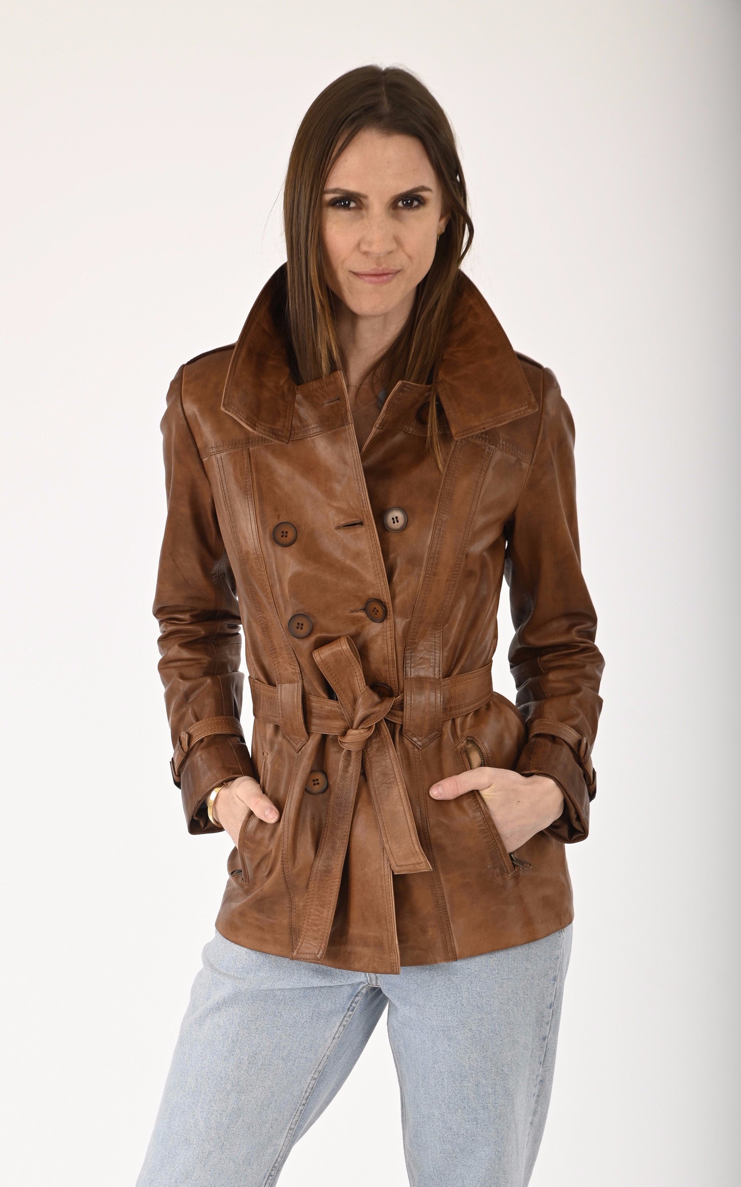 A "6213 CANA" Cognac La Canadienne Veste Femme interior photo