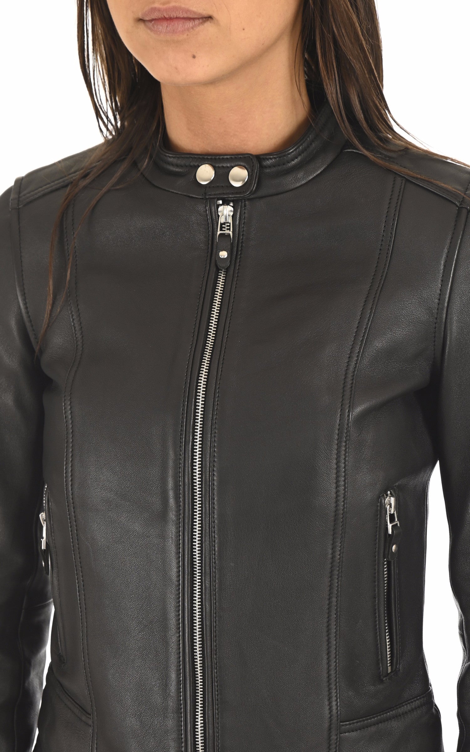 A "FIONA" Noir Serge Pariente Blouson Femme details photo