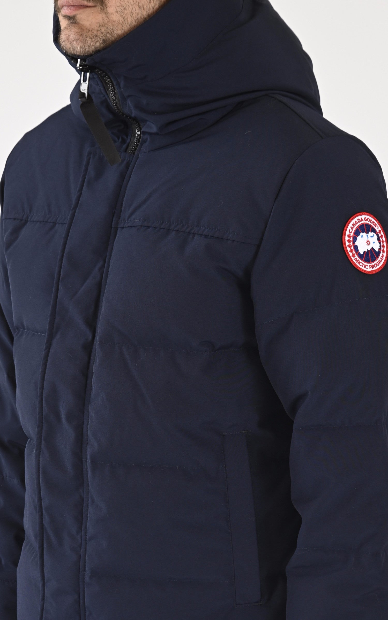 A "MAC MILLAN 2080M" Bleu Canada Goose 3/4 Doudoune Homme details photo 5