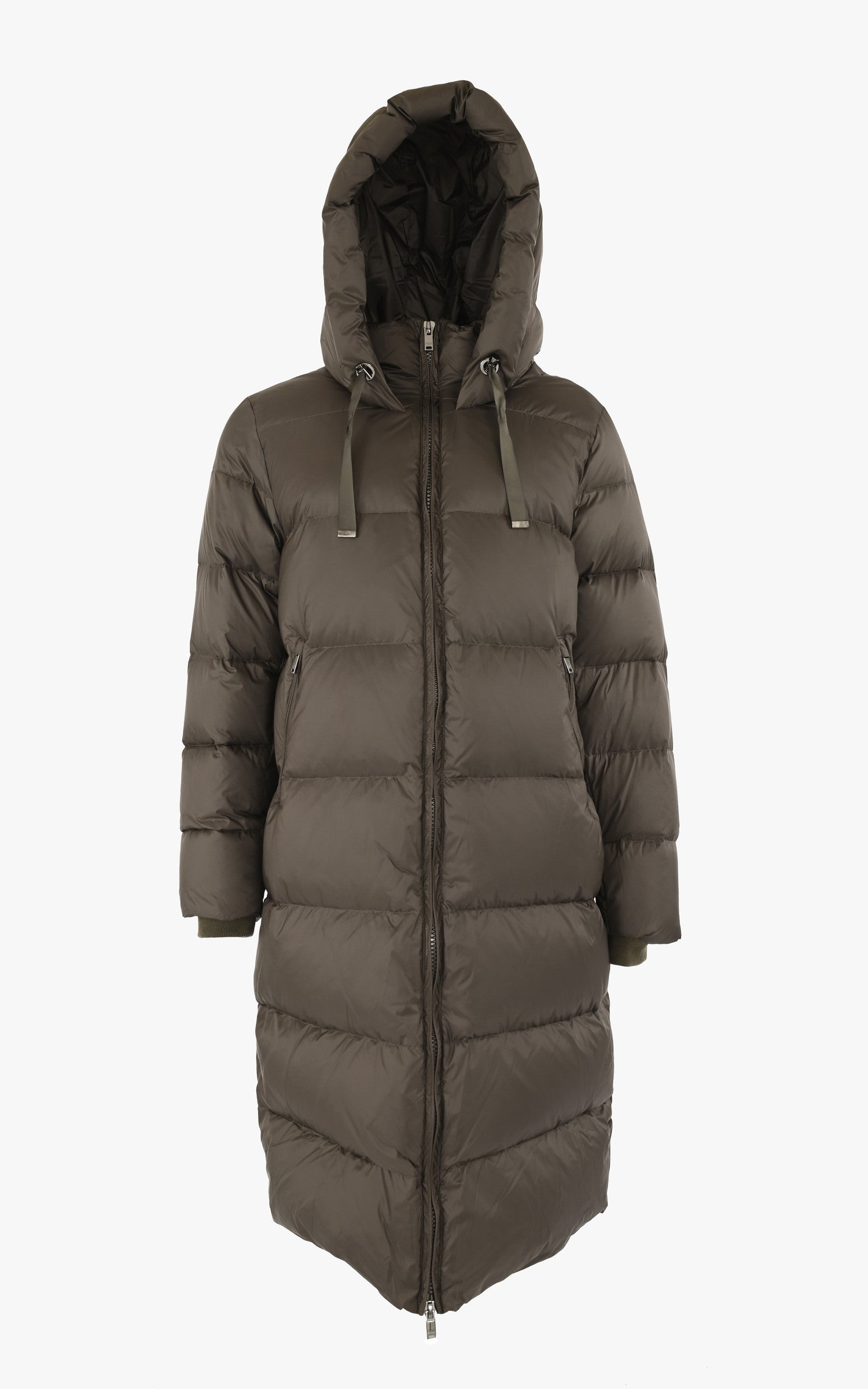 A "MARLEEN COAT" Kaki Saki 7/8 Doudoune Femme interior photo
